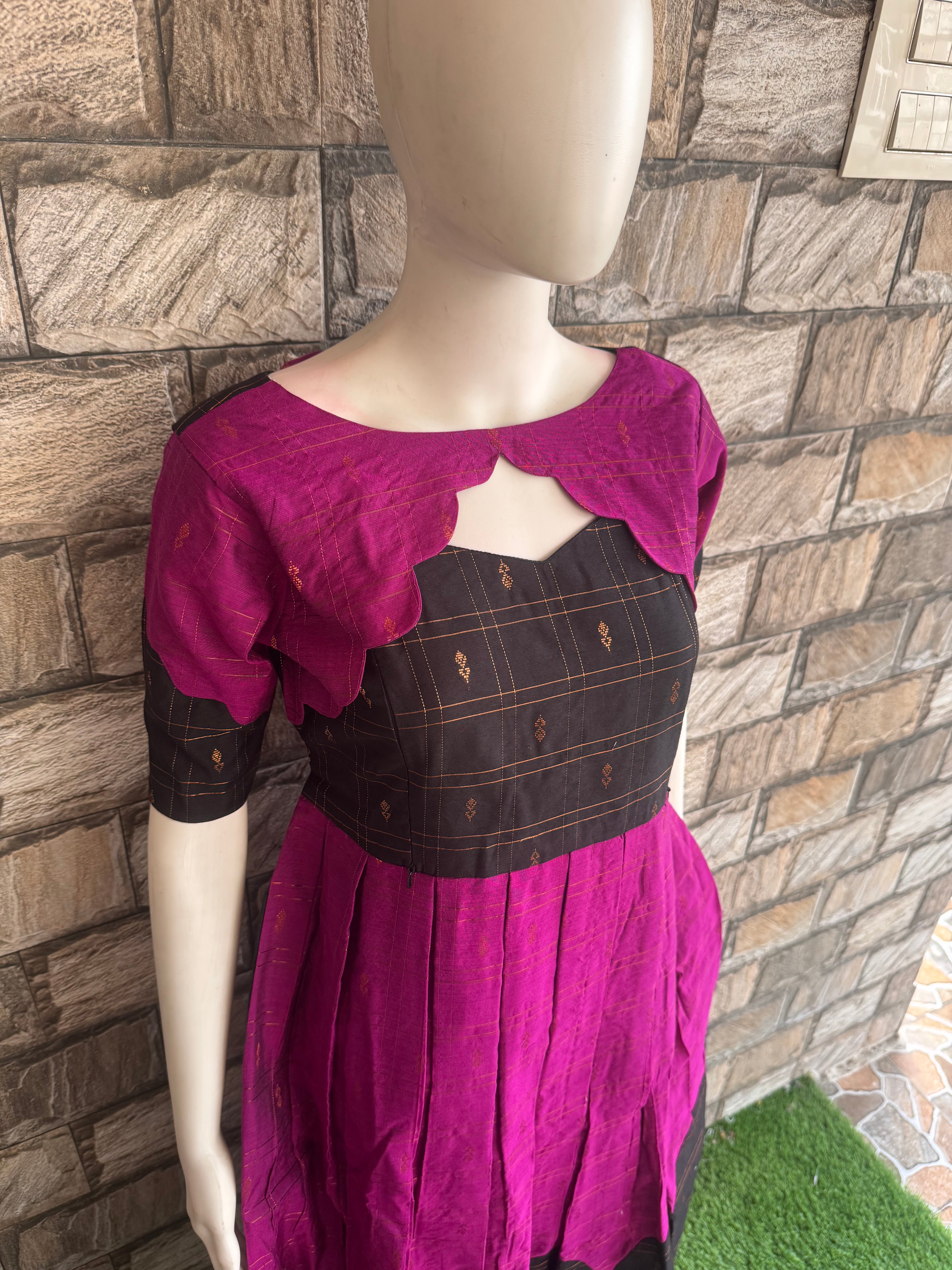 Pongal Series Violet Maternity Maxi