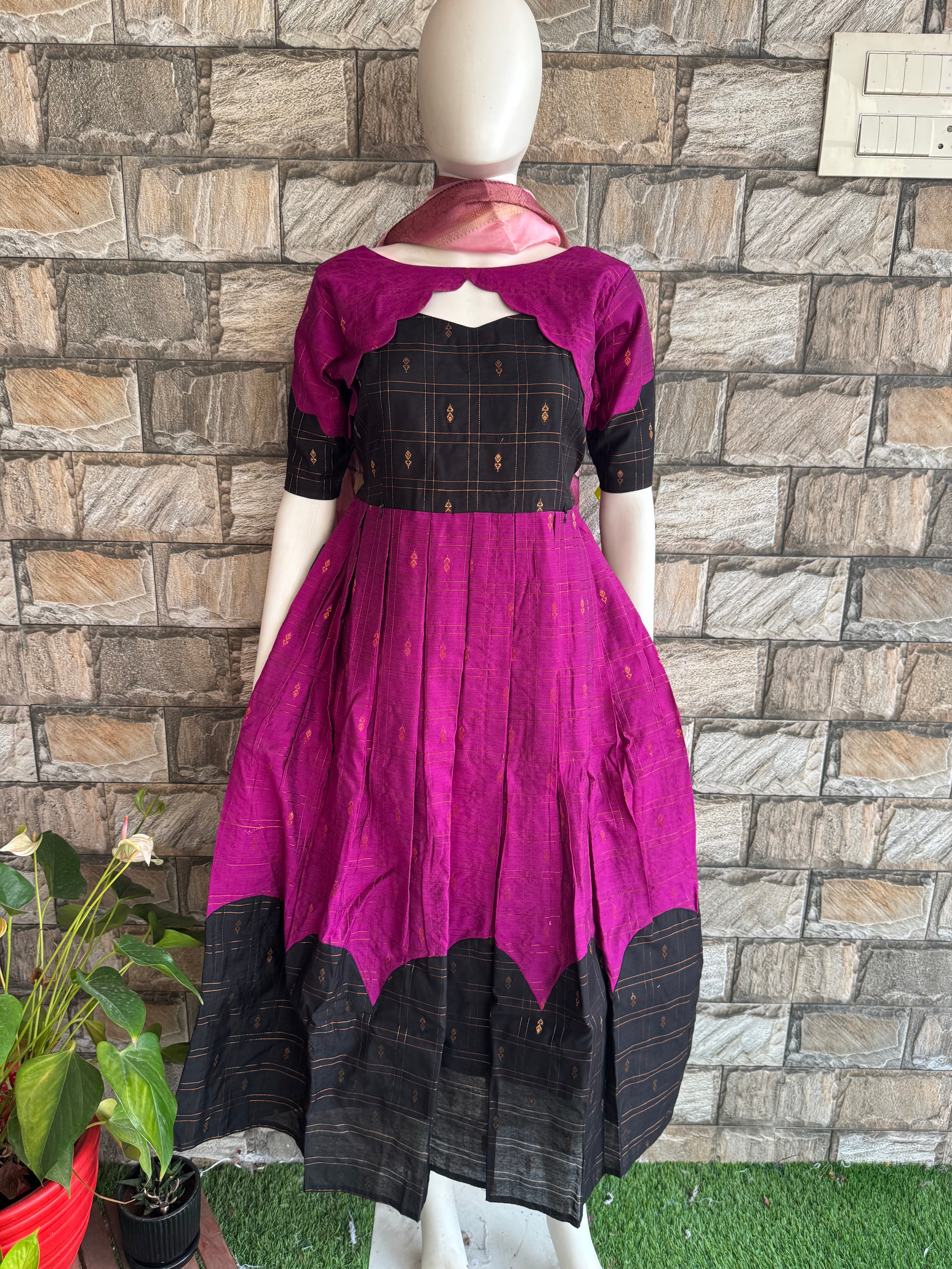 Pongal Series Violet Maternity Maxi