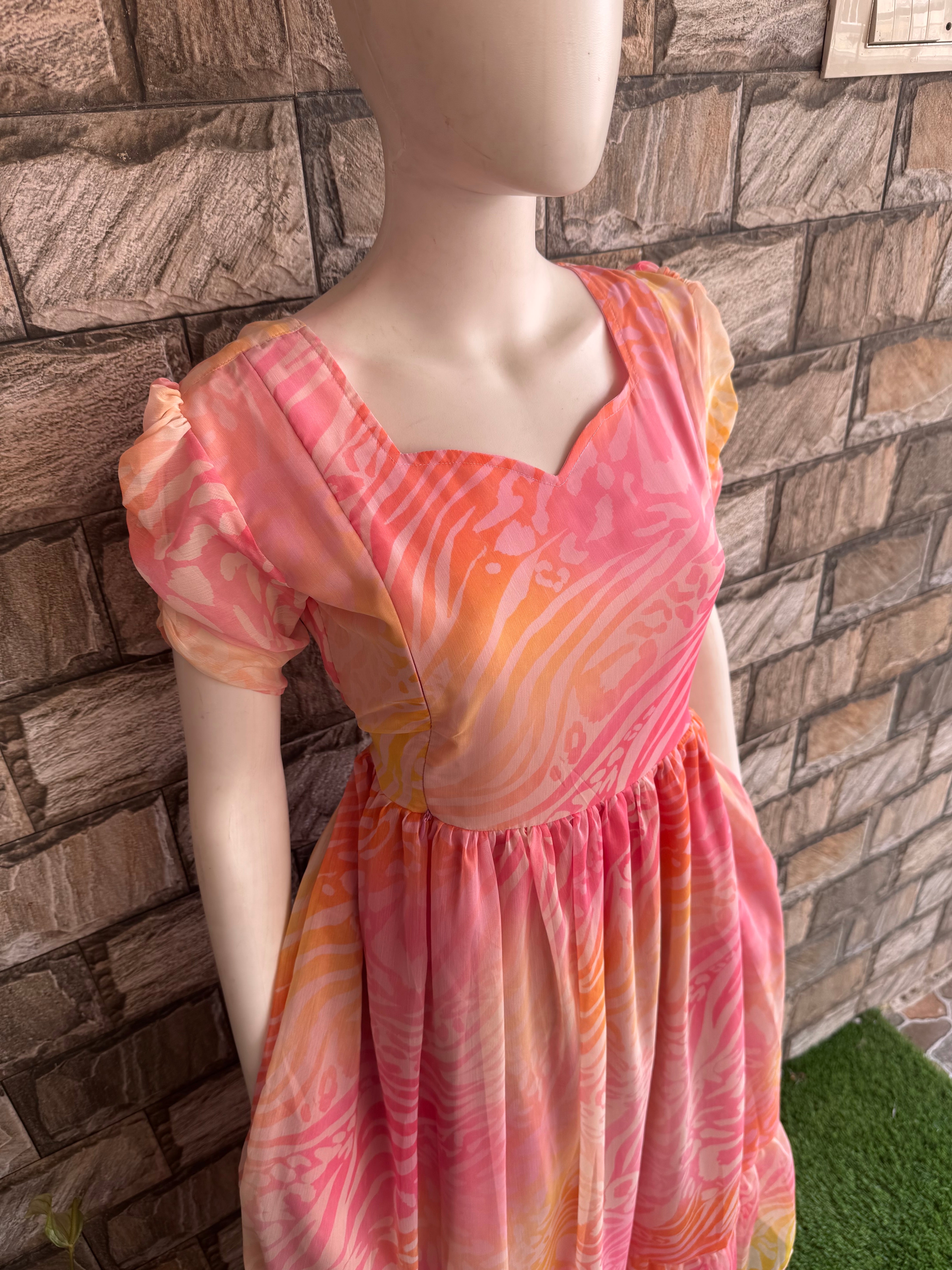 Pink Bliss Maternity Chiffon Maxi