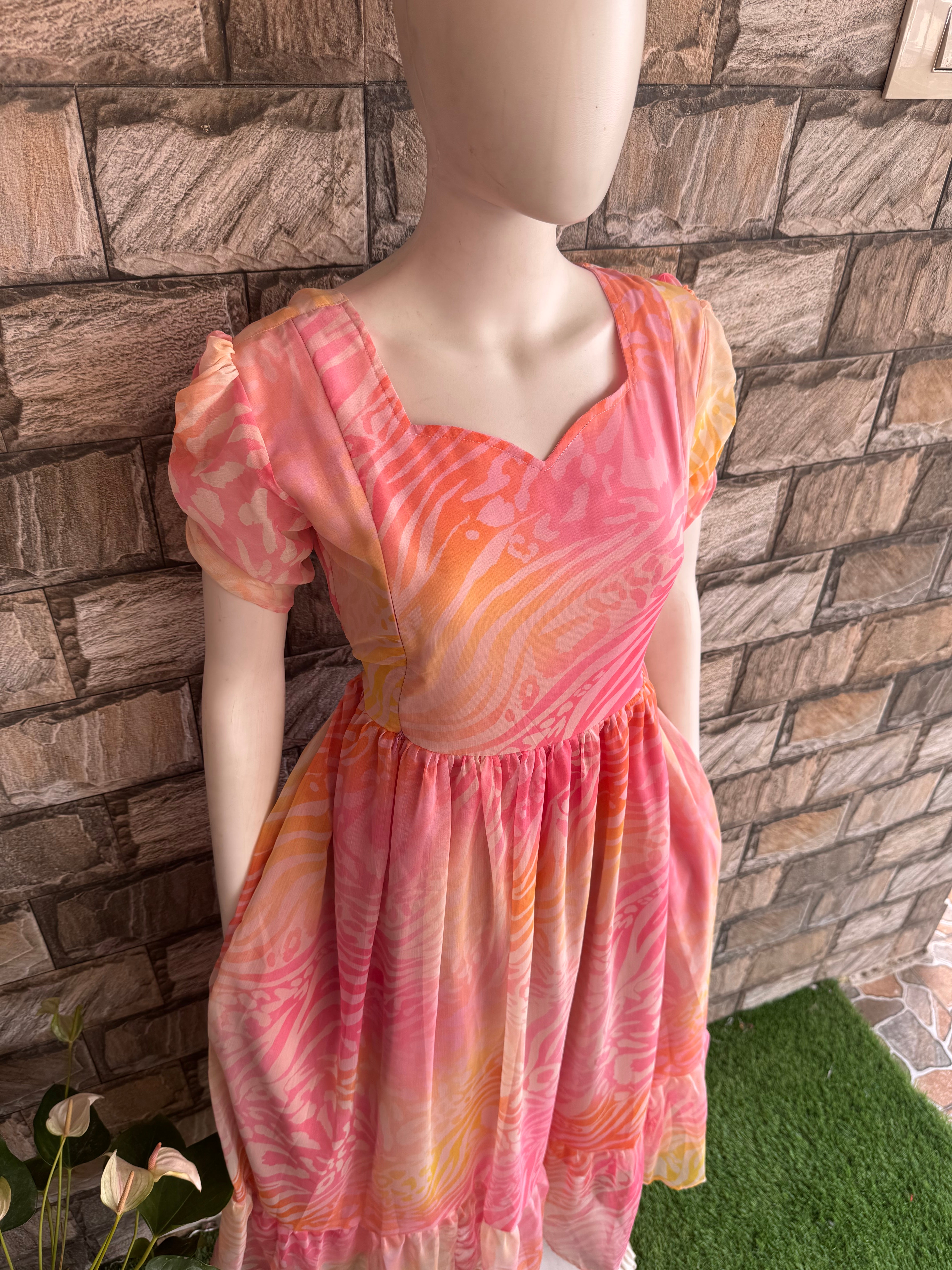 Pink Bliss Maternity Chiffon Maxi