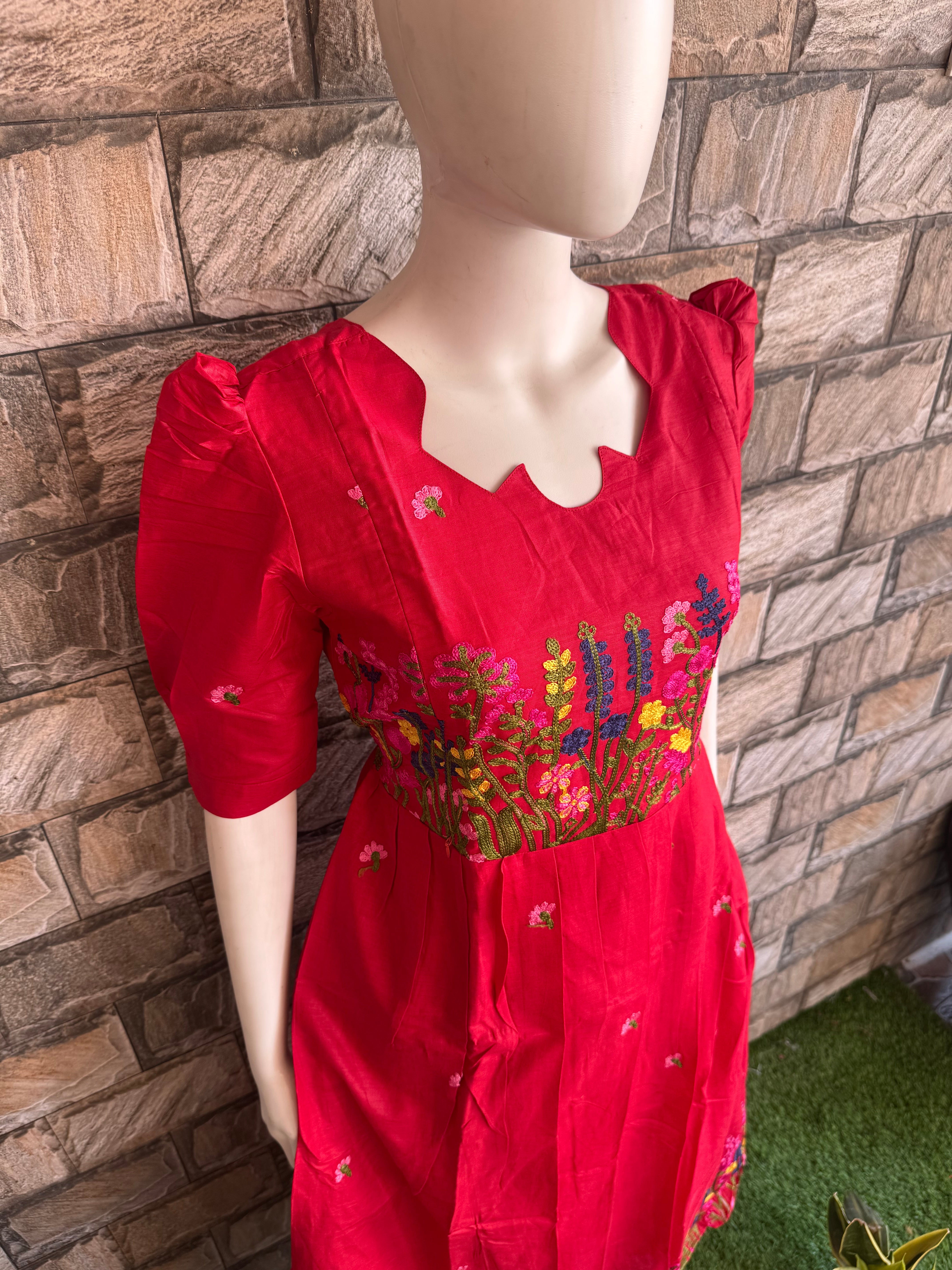 Red Chindrella Maternity Maxi