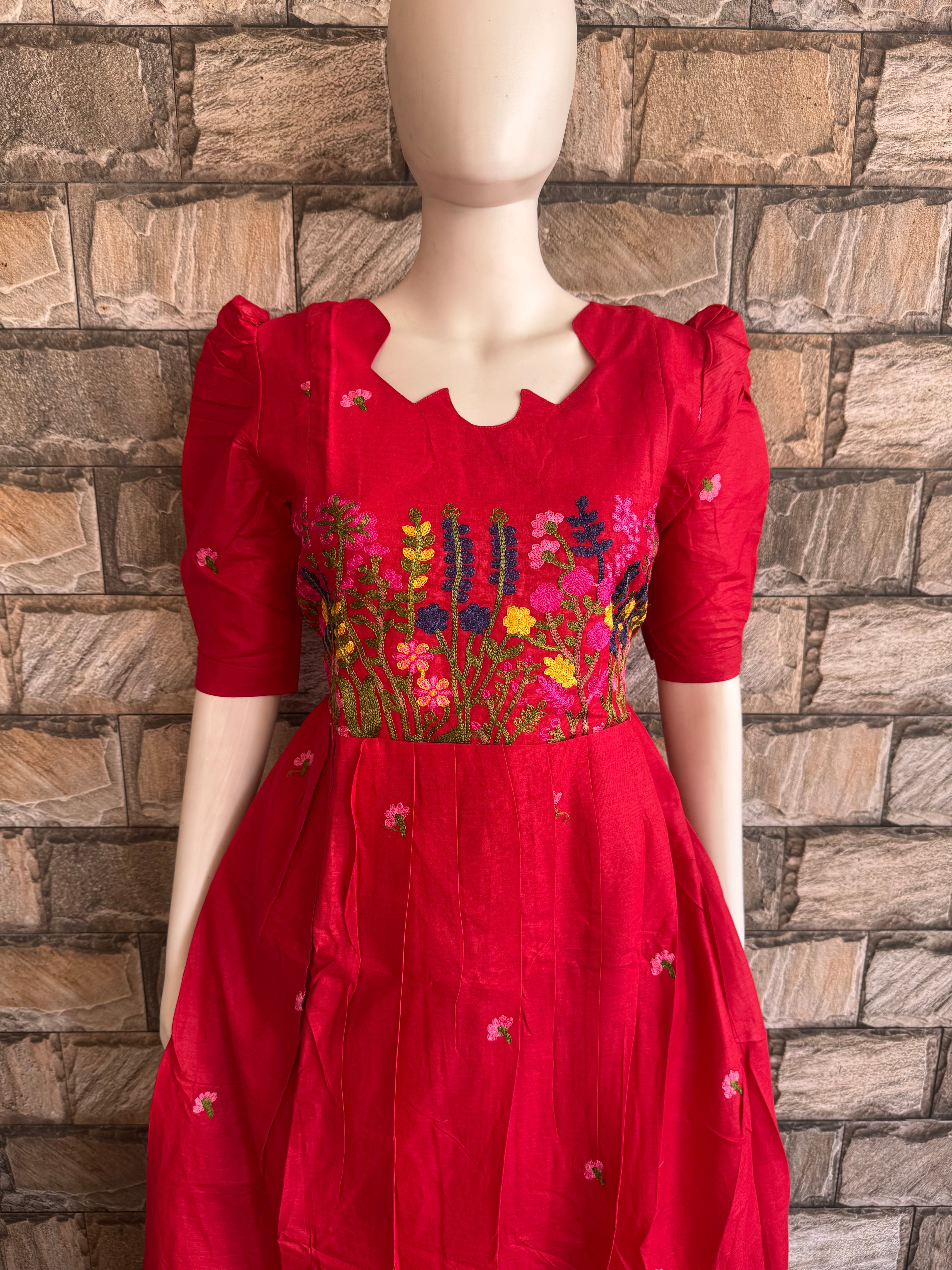 Red Chindrella Maternity Maxi