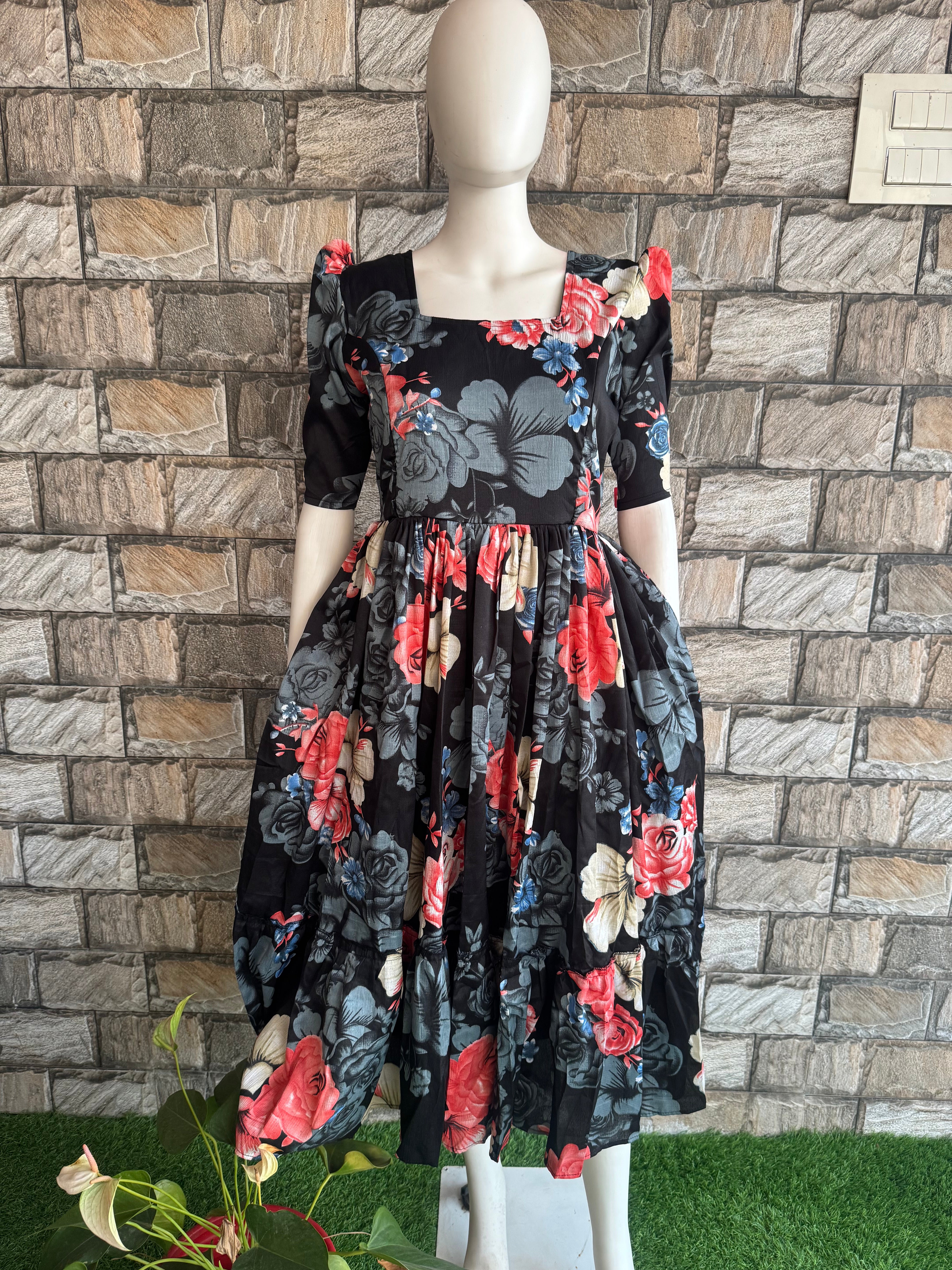 Black Delta Maternity Maxi