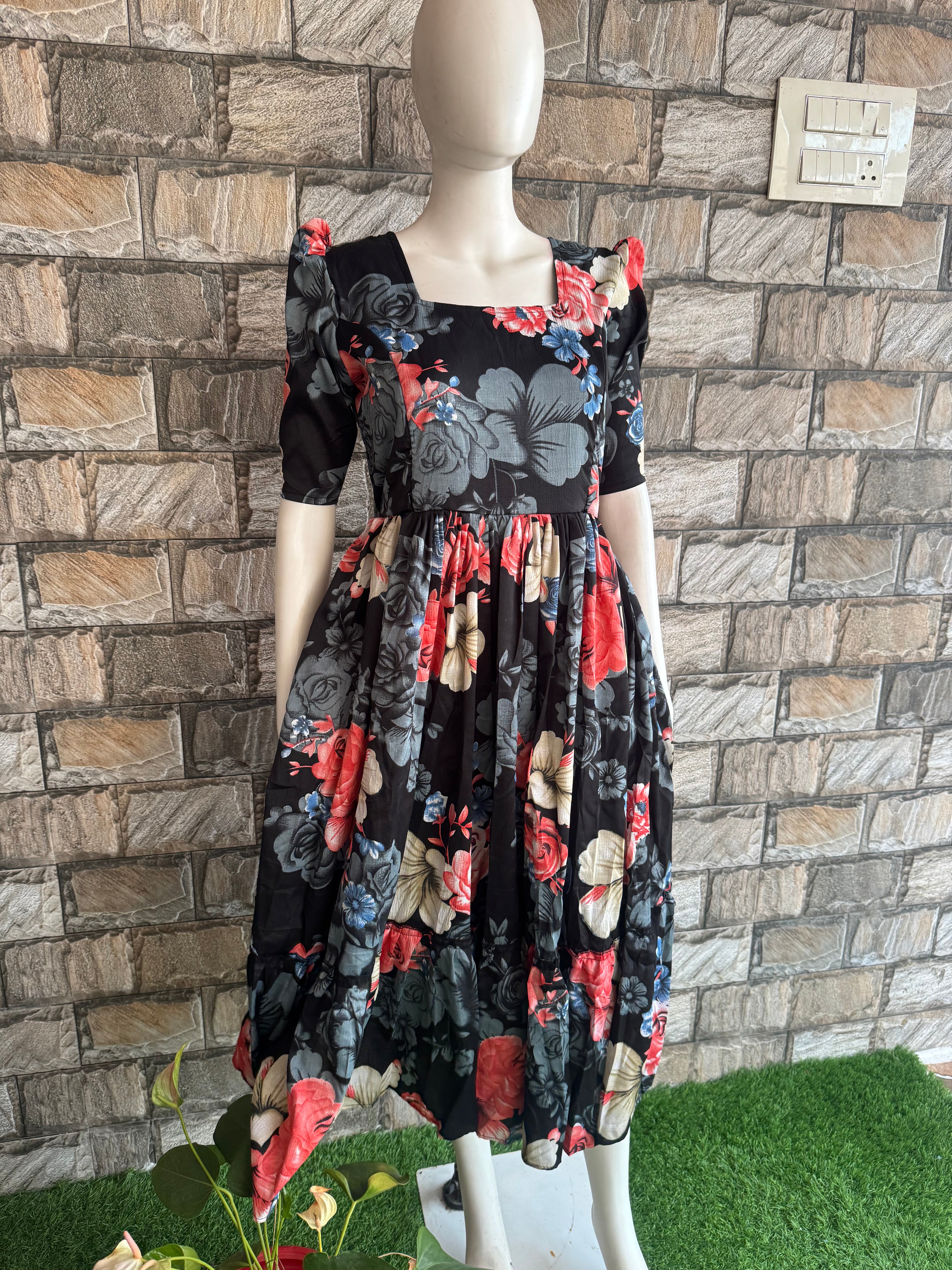 Black Delta Maternity Maxi