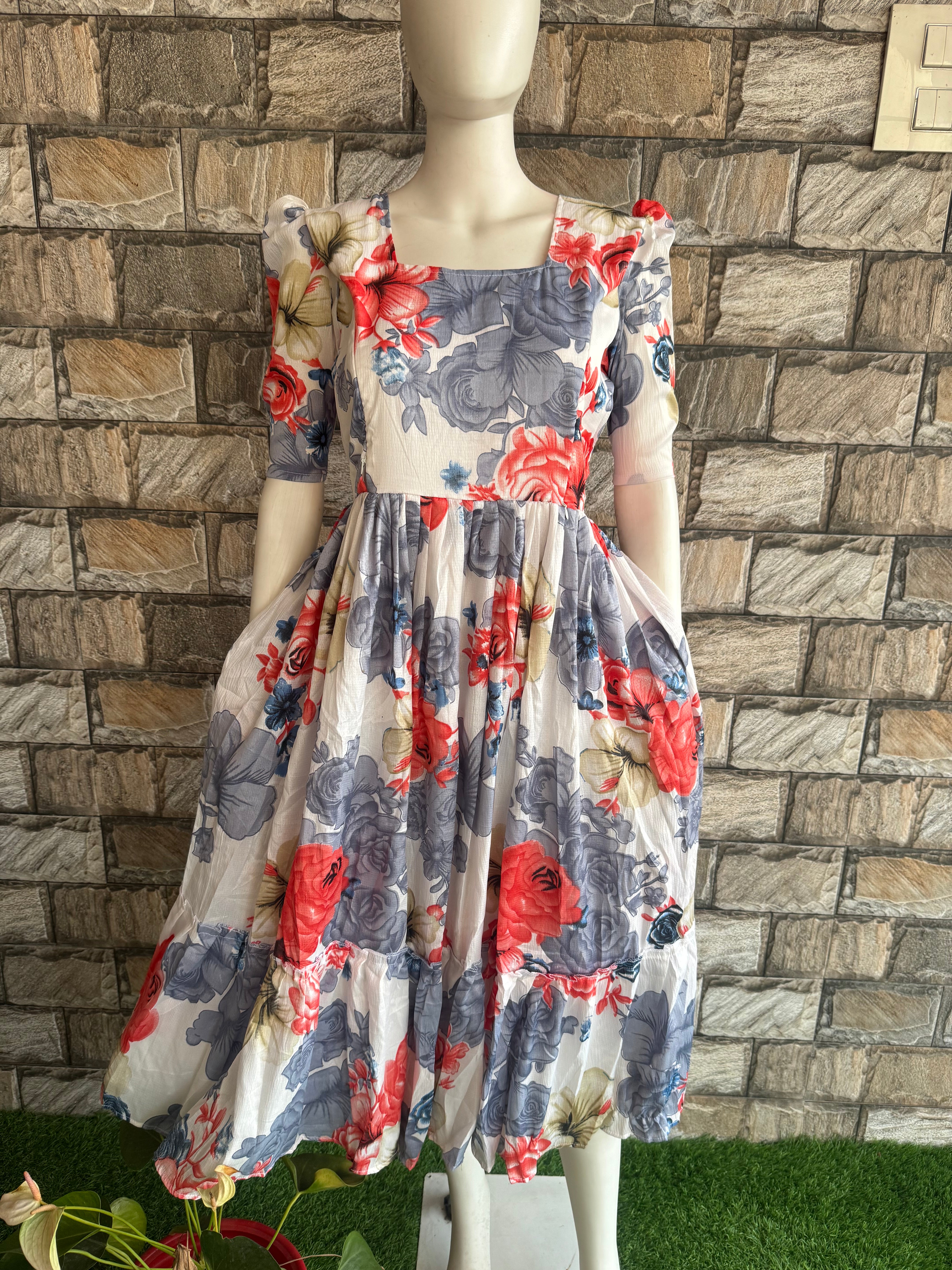 White Delta maternity maxi