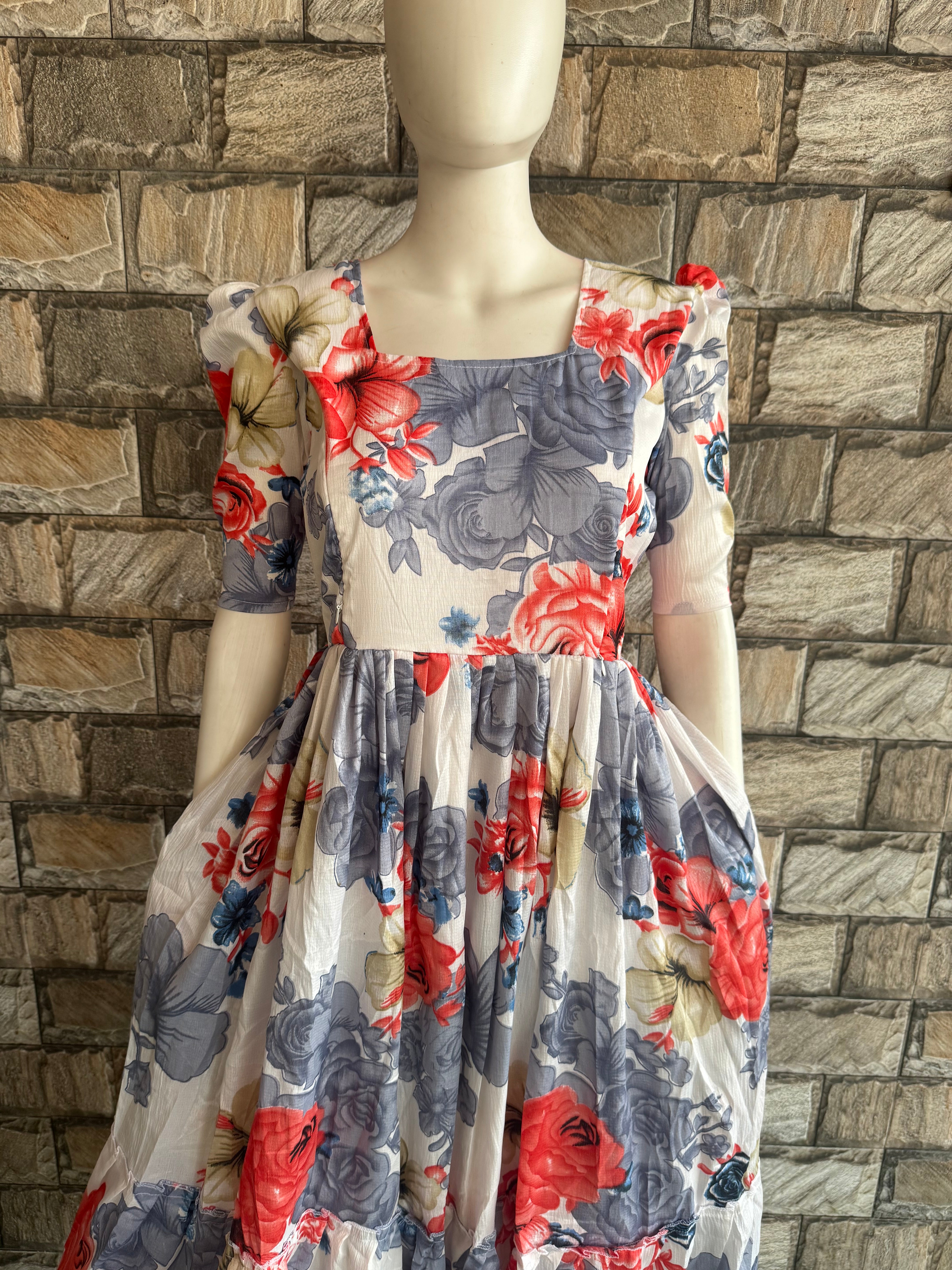 White Delta maternity maxi