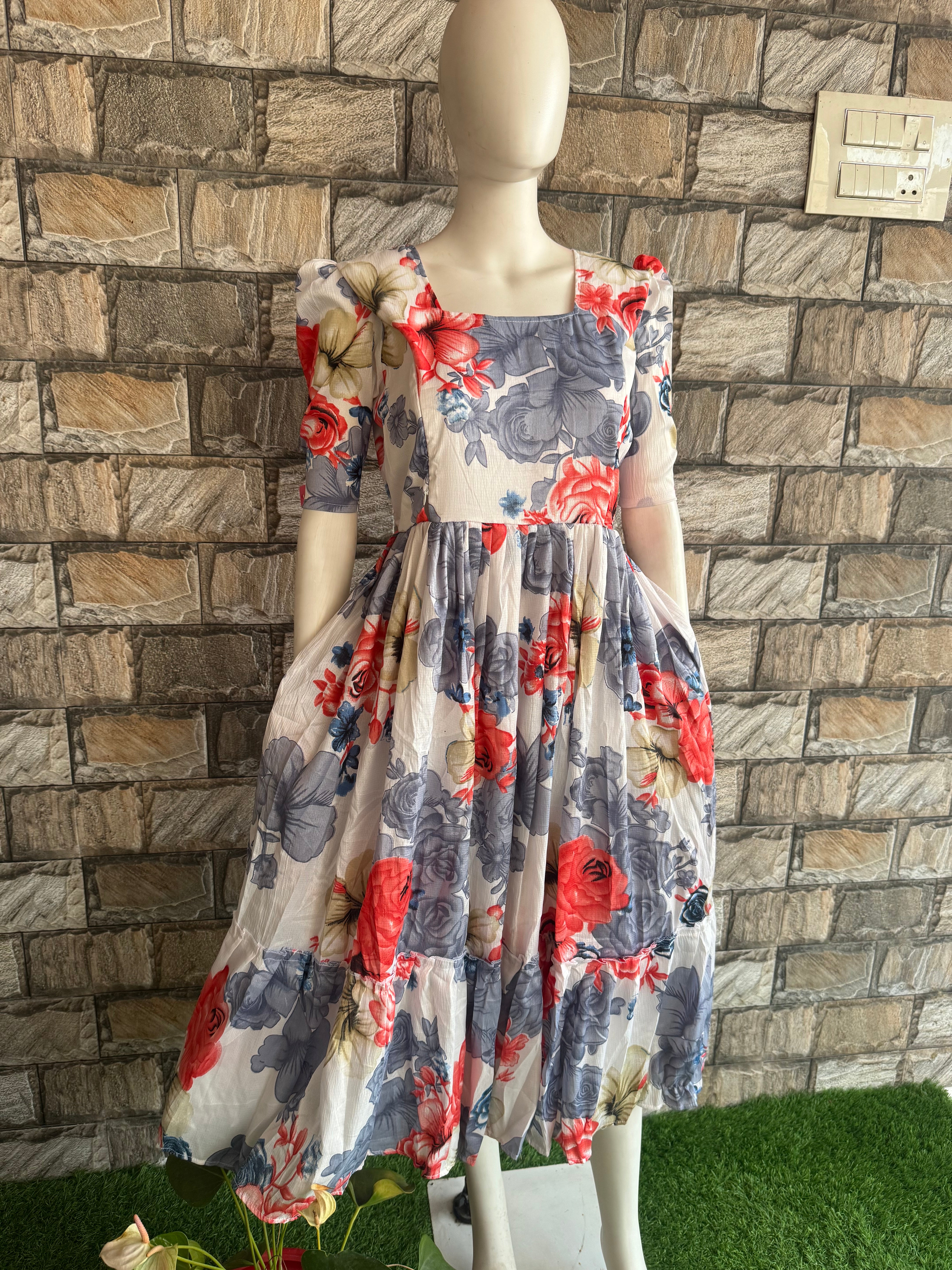 White Delta maternity maxi