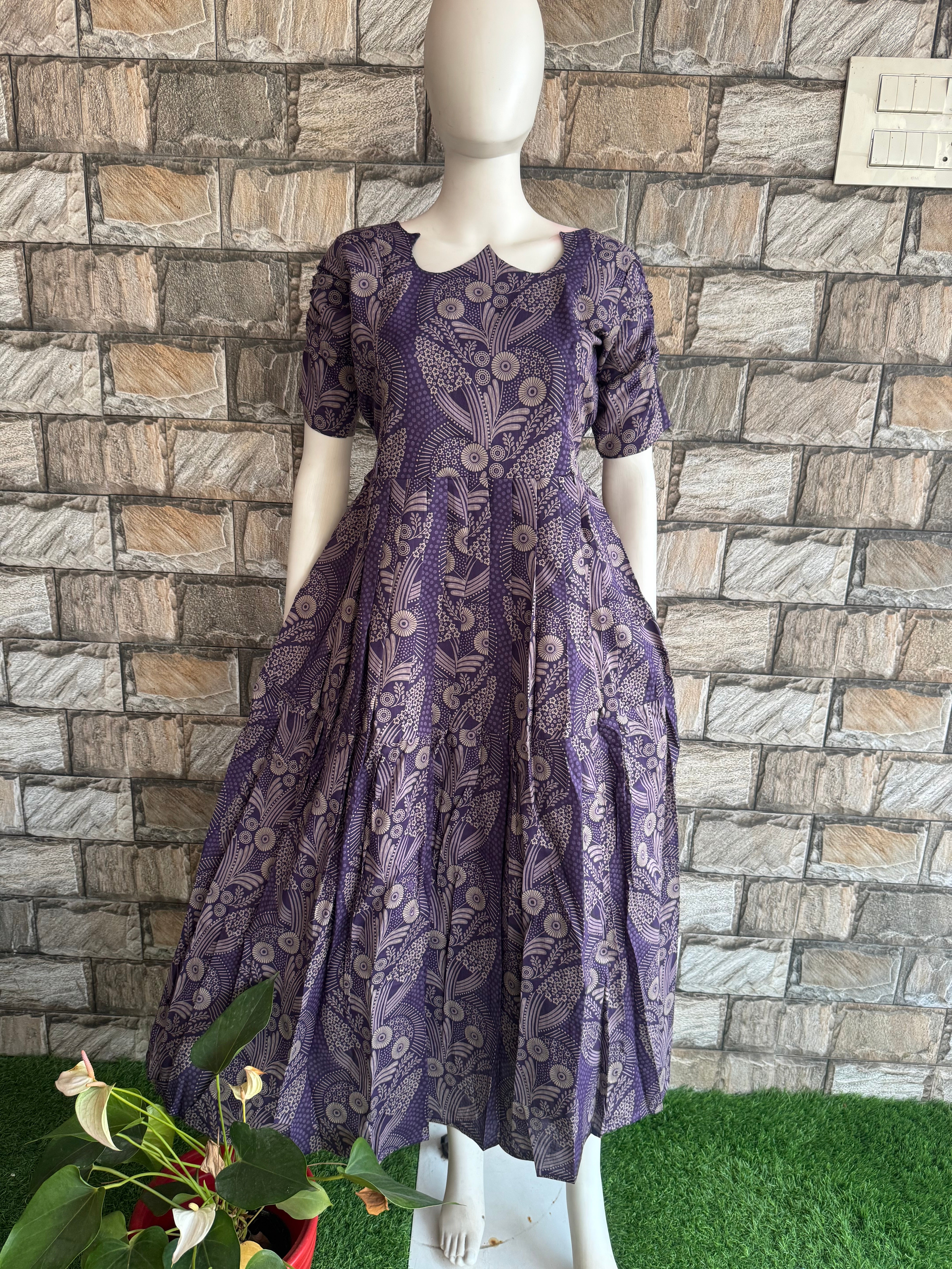 Black Current Mul soft cotton Maxi