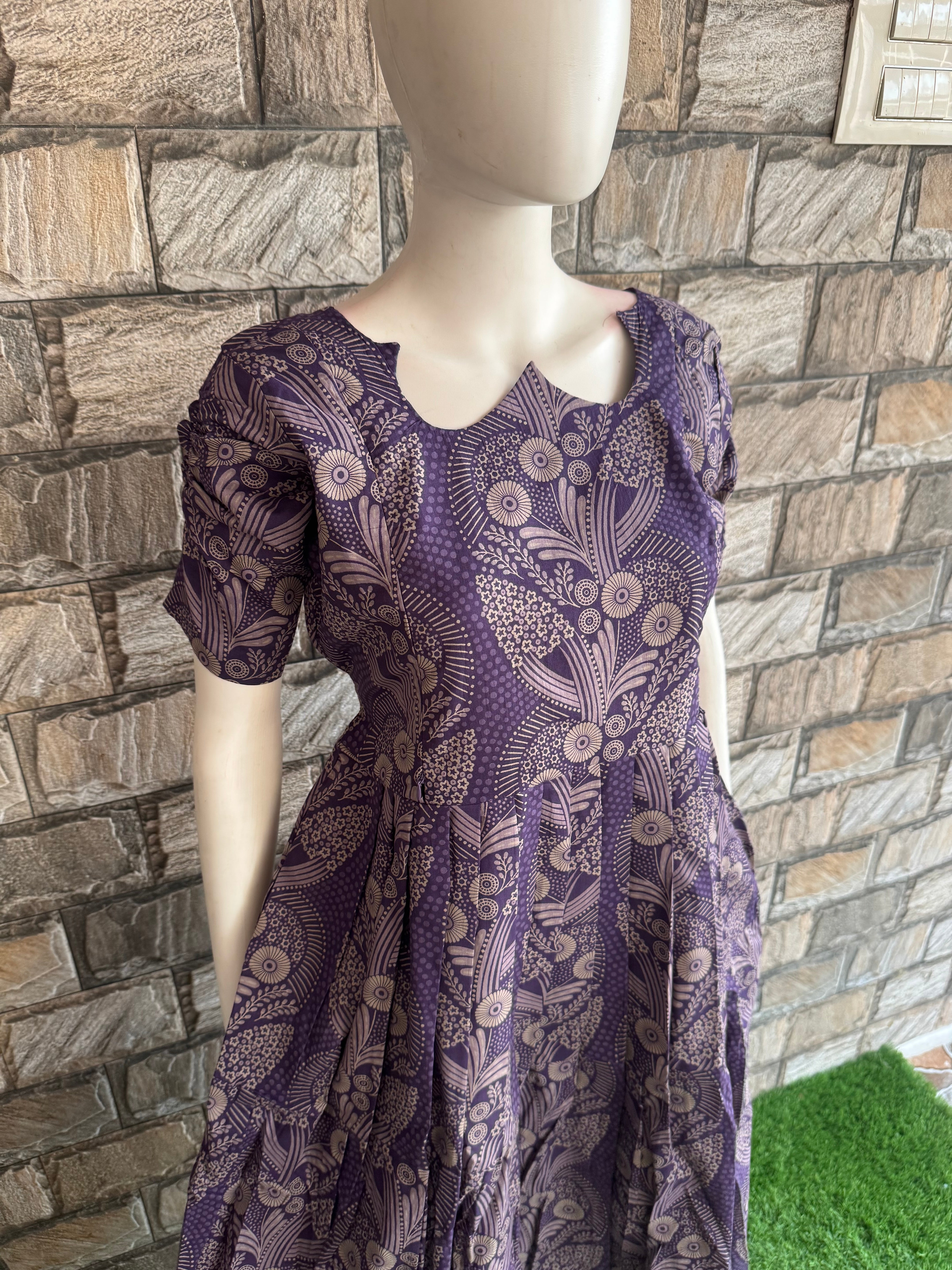 Black Current Mul soft cotton Maxi