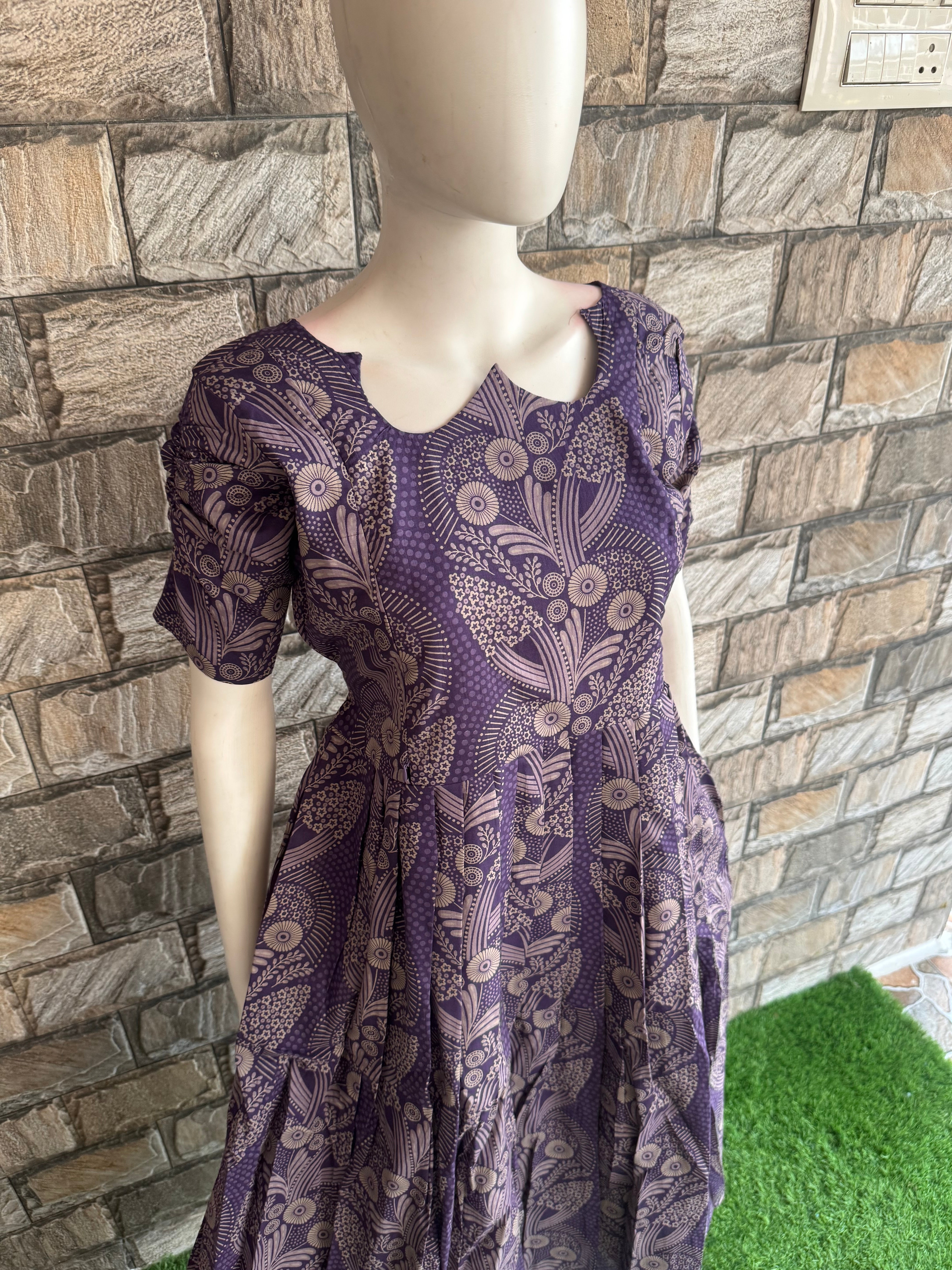 Black Current Mul soft cotton Maxi