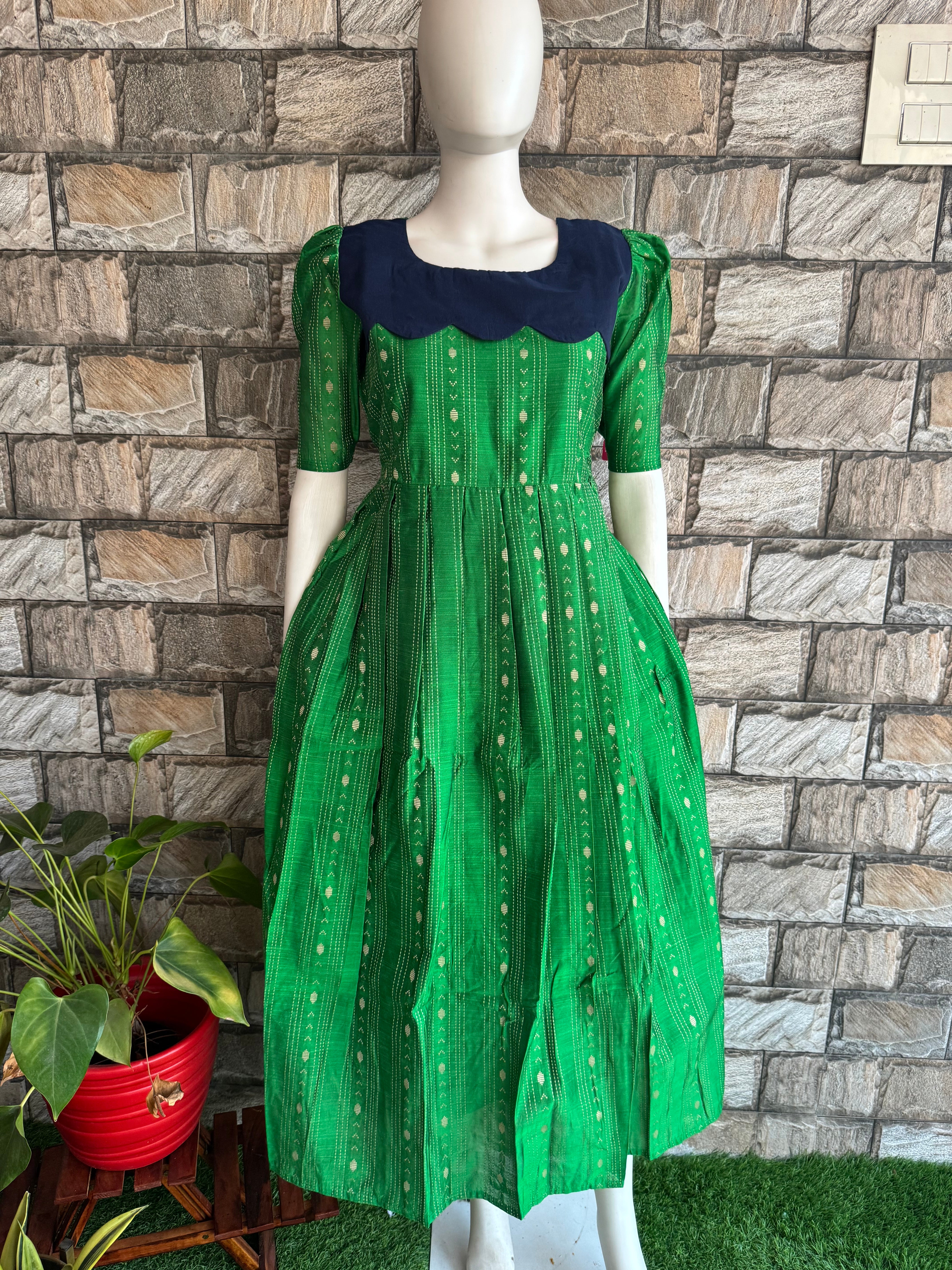 Tugil Raw silk Maternity Maxi