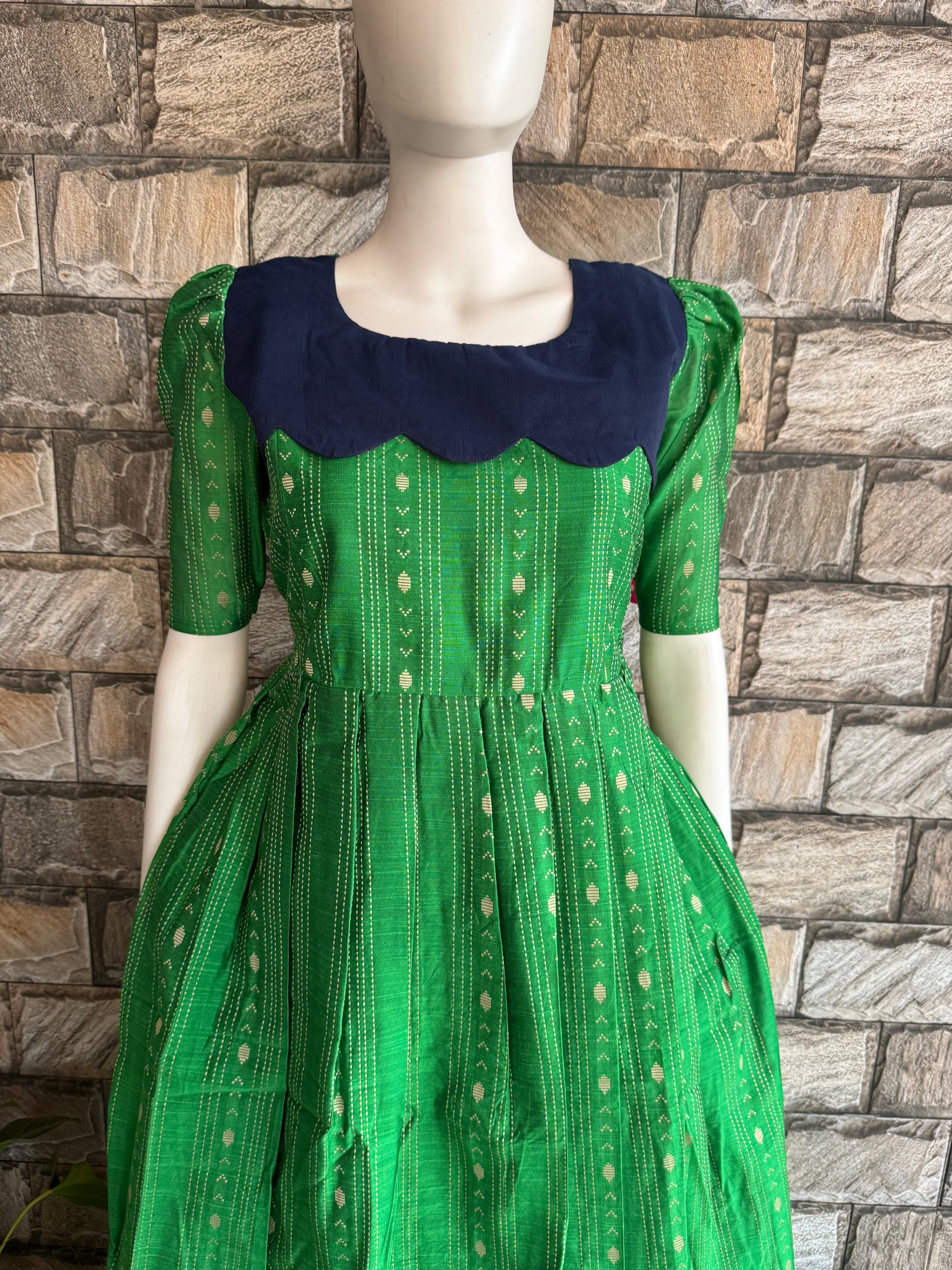 Tugil Raw silk Maternity Maxi