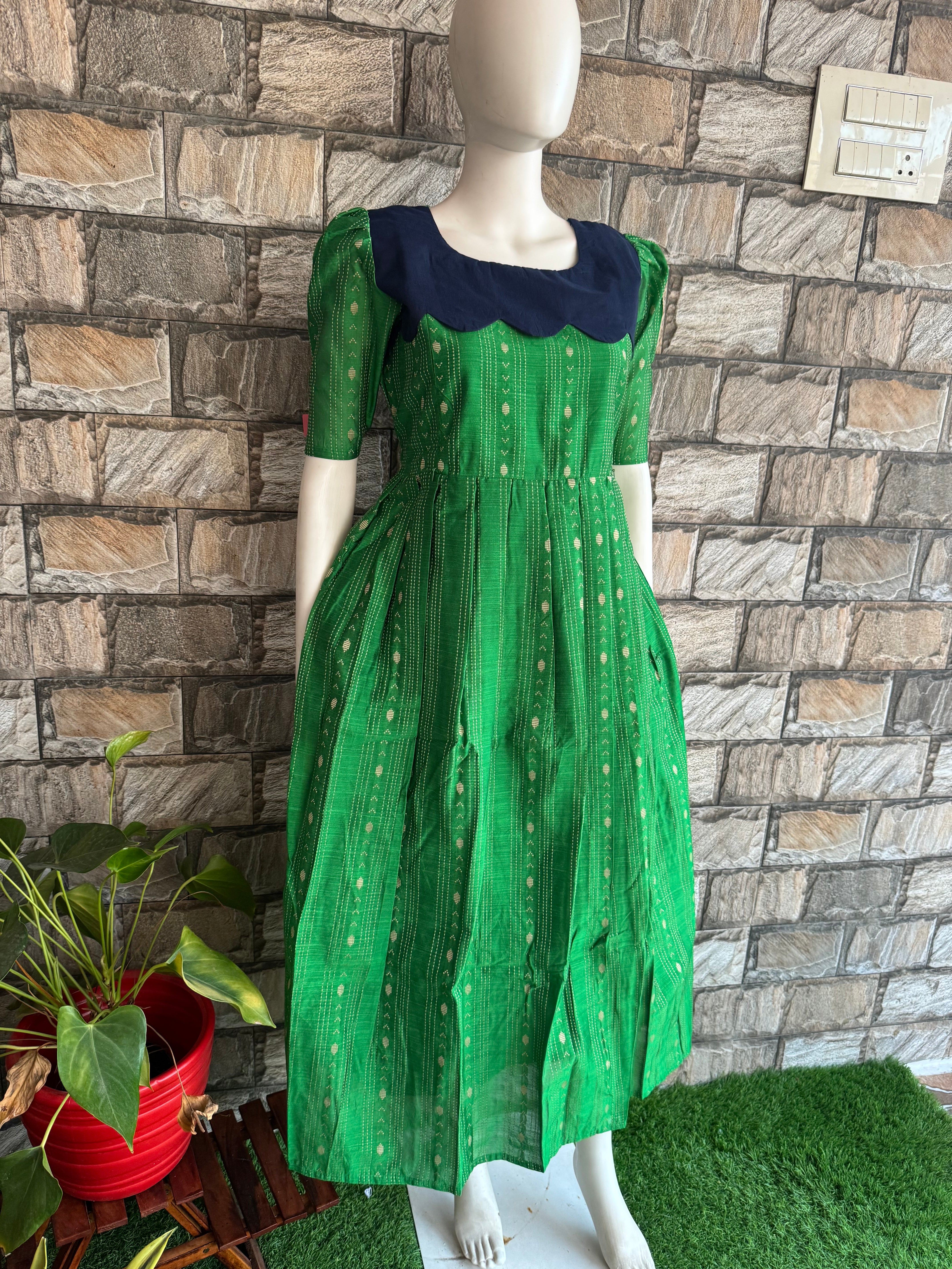 Tugil Raw silk Maternity Maxi