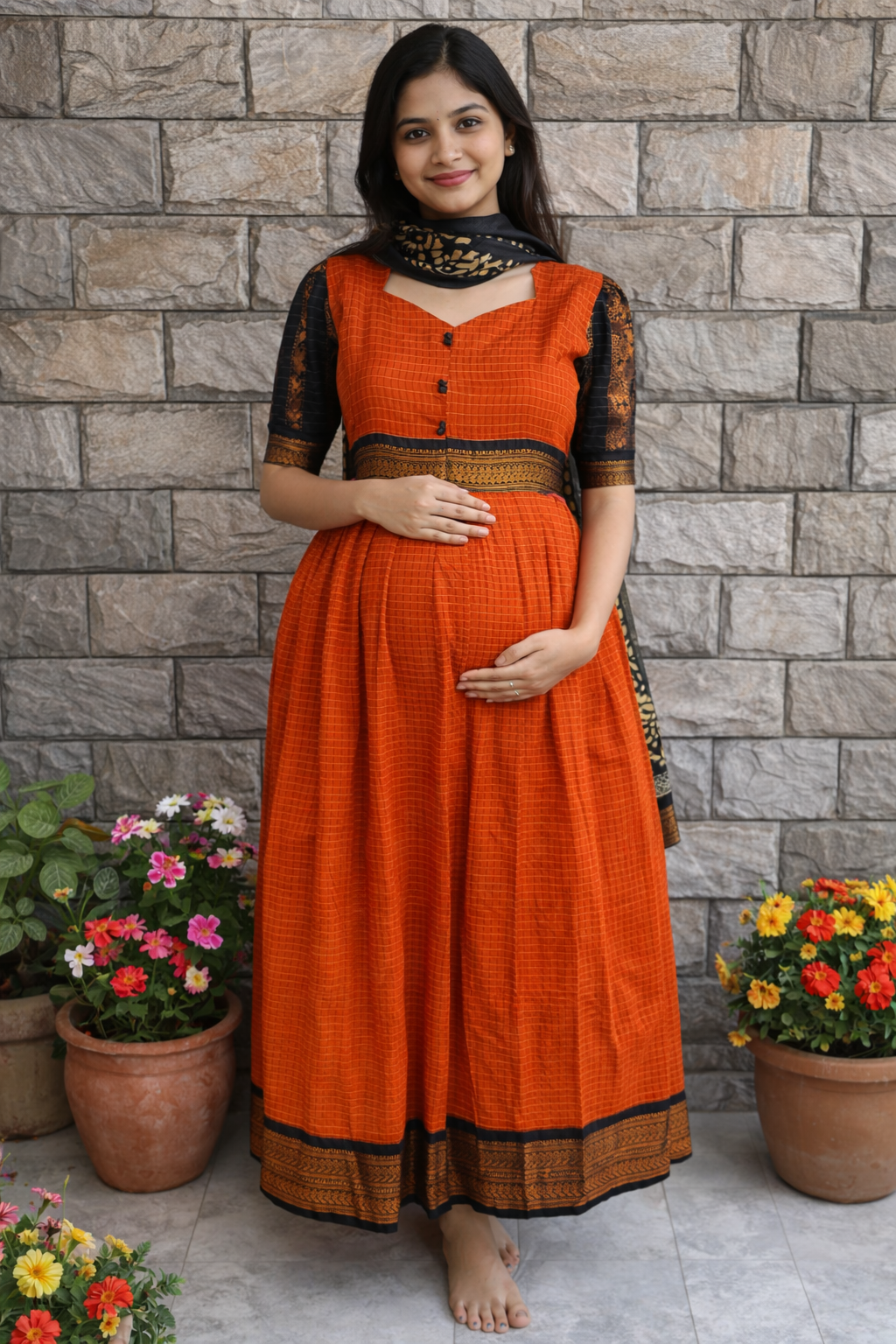 Kalyani Cotton Maternity Maxi