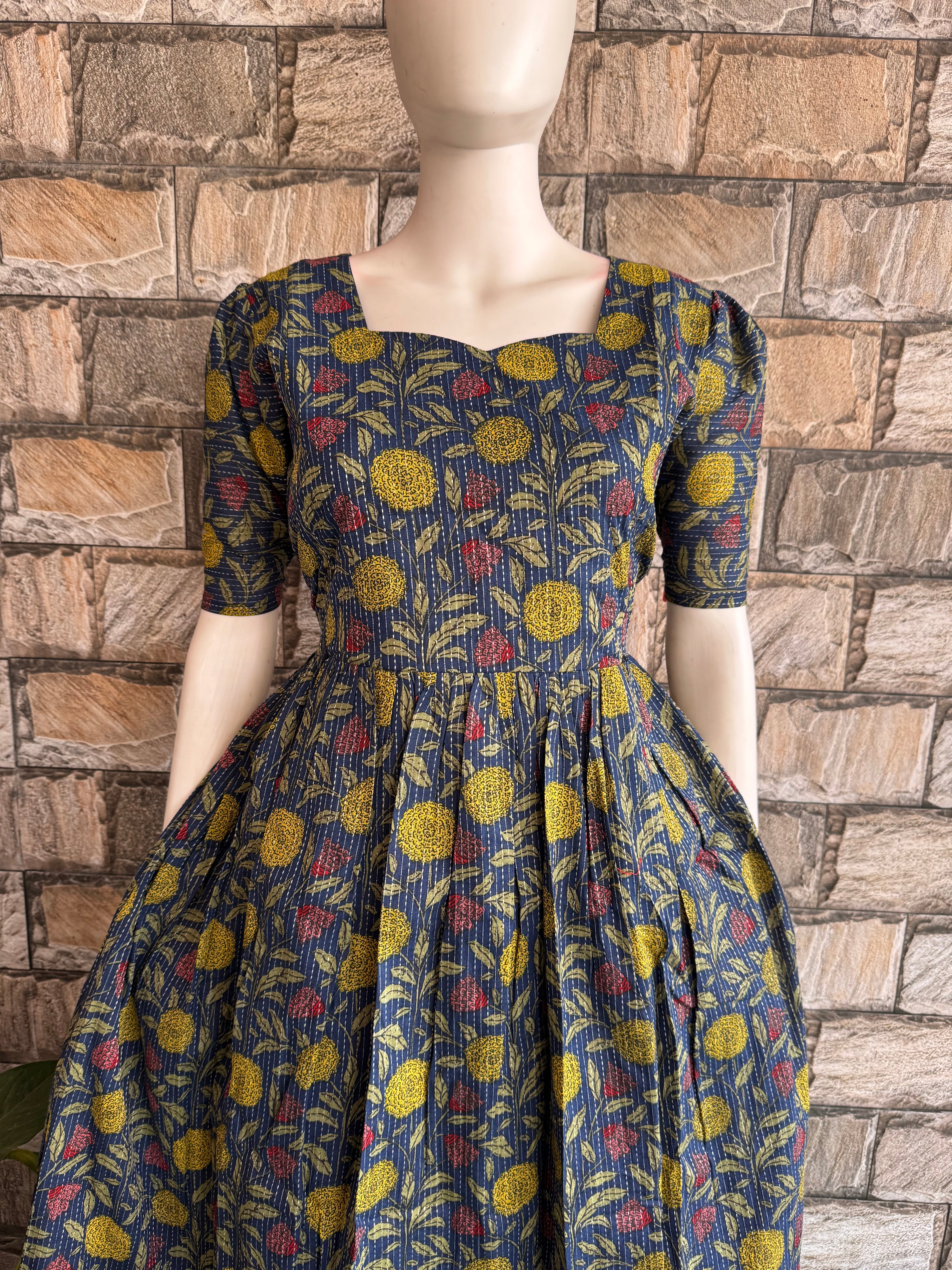 Lolita - Teal blue Maternity Maxi
