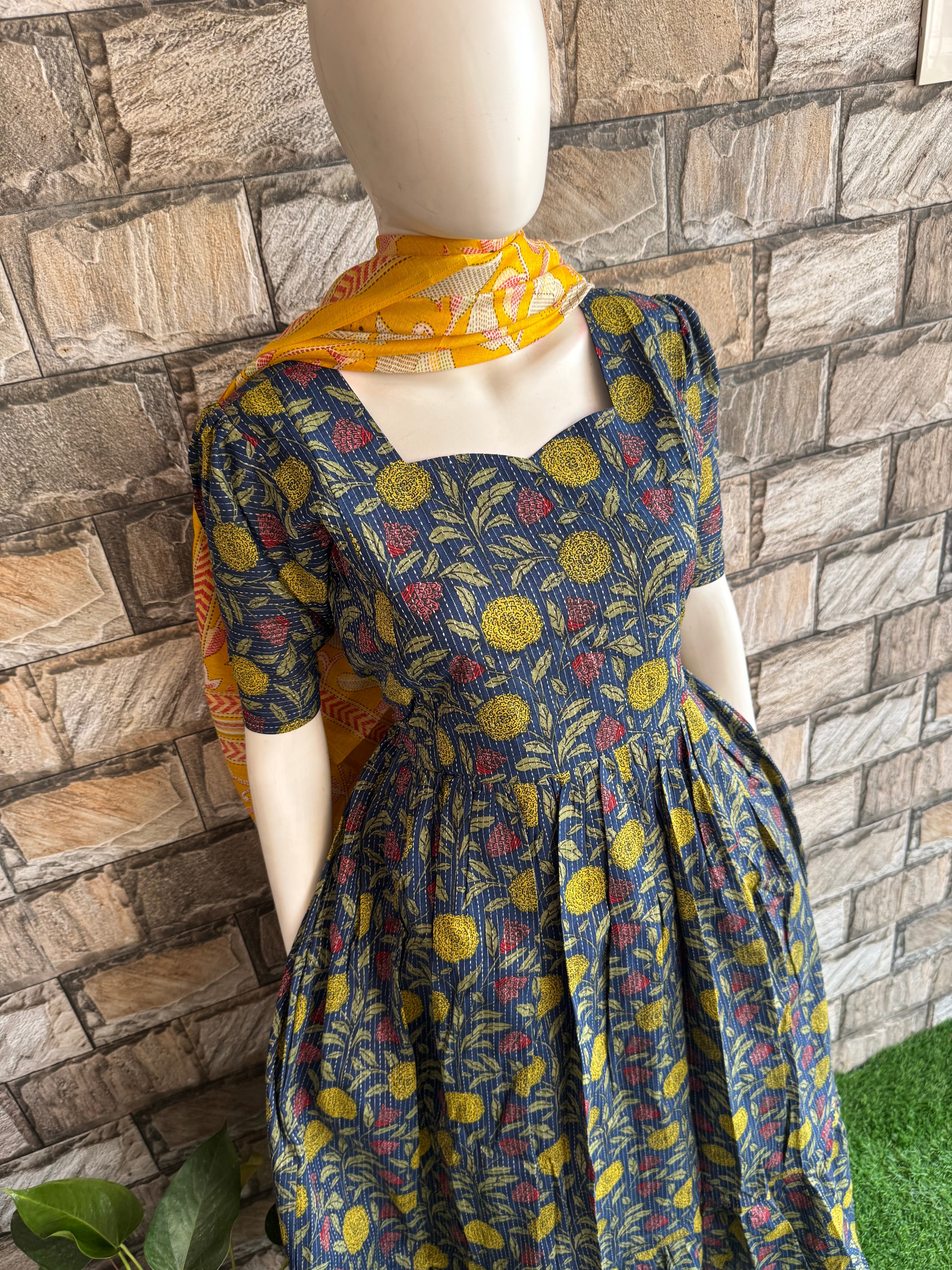 Lolita - Teal blue Maternity Maxi