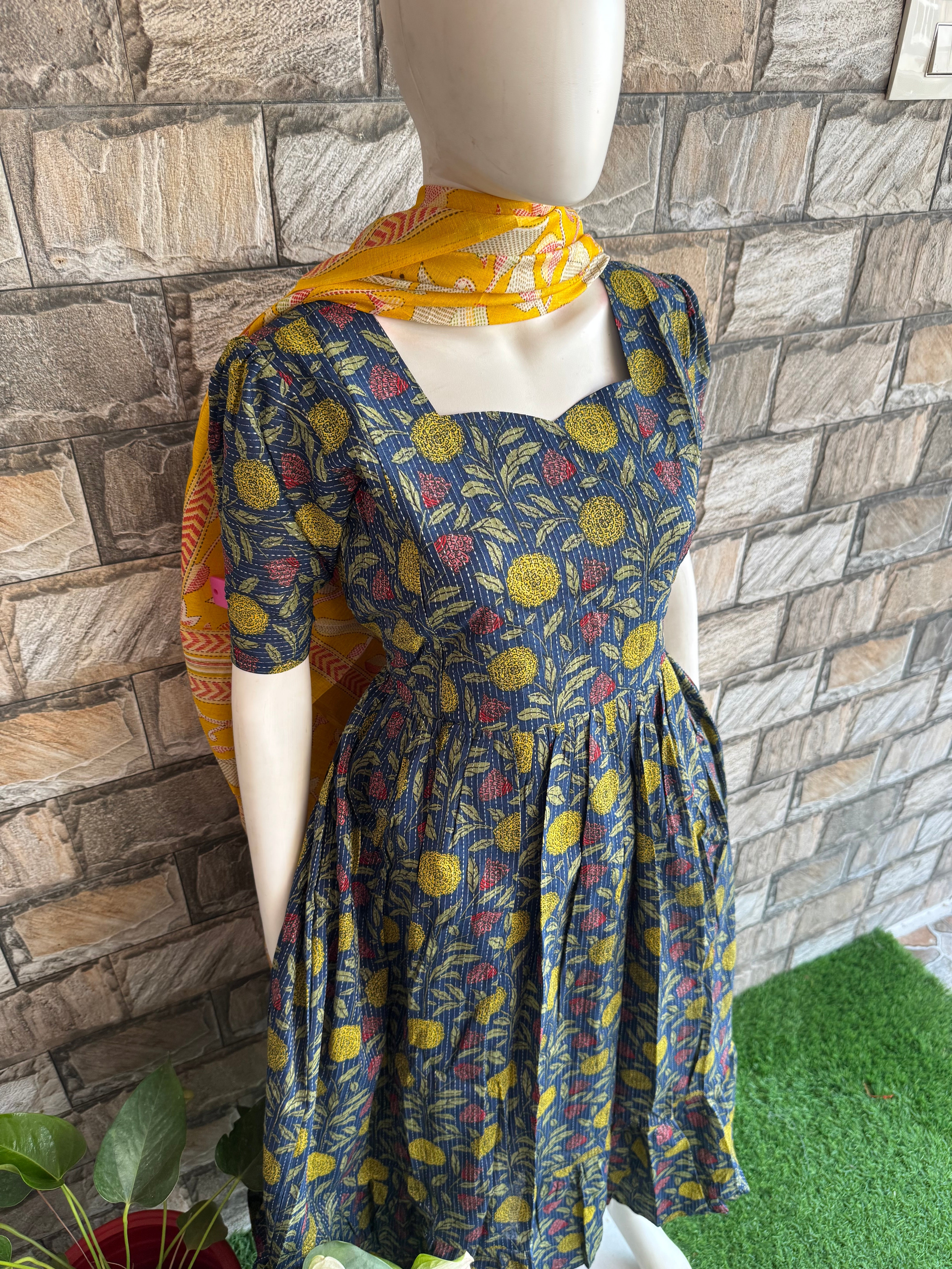 Lolita - Teal blue Maternity Maxi