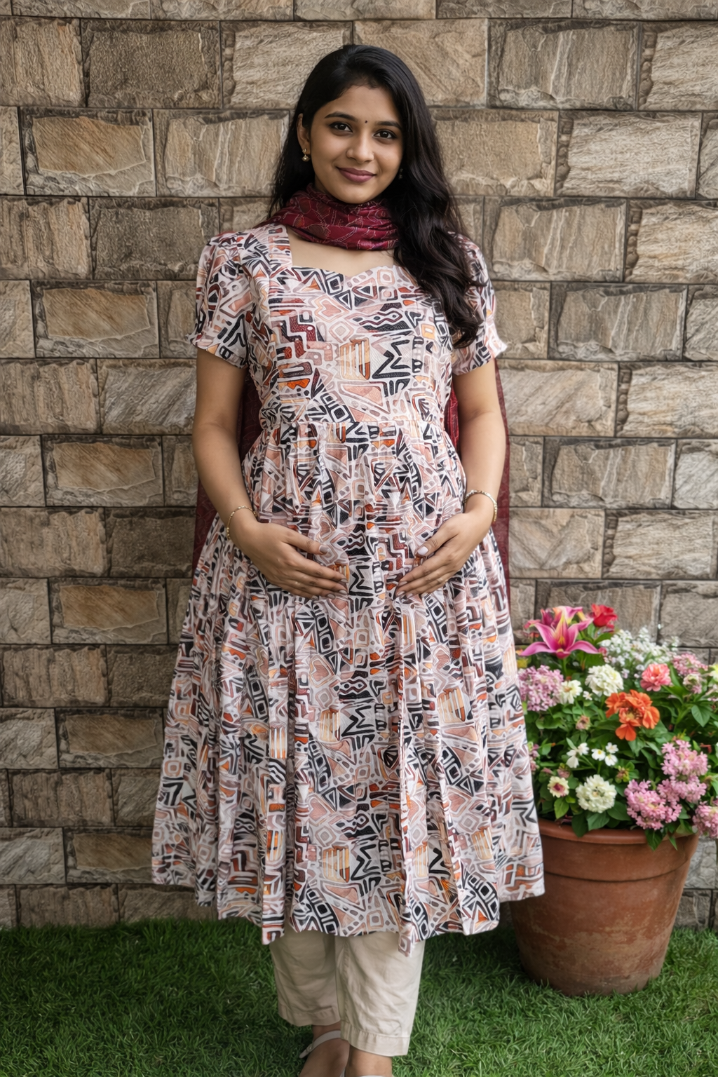 Diamond Pop corn cotton Maternity Wear