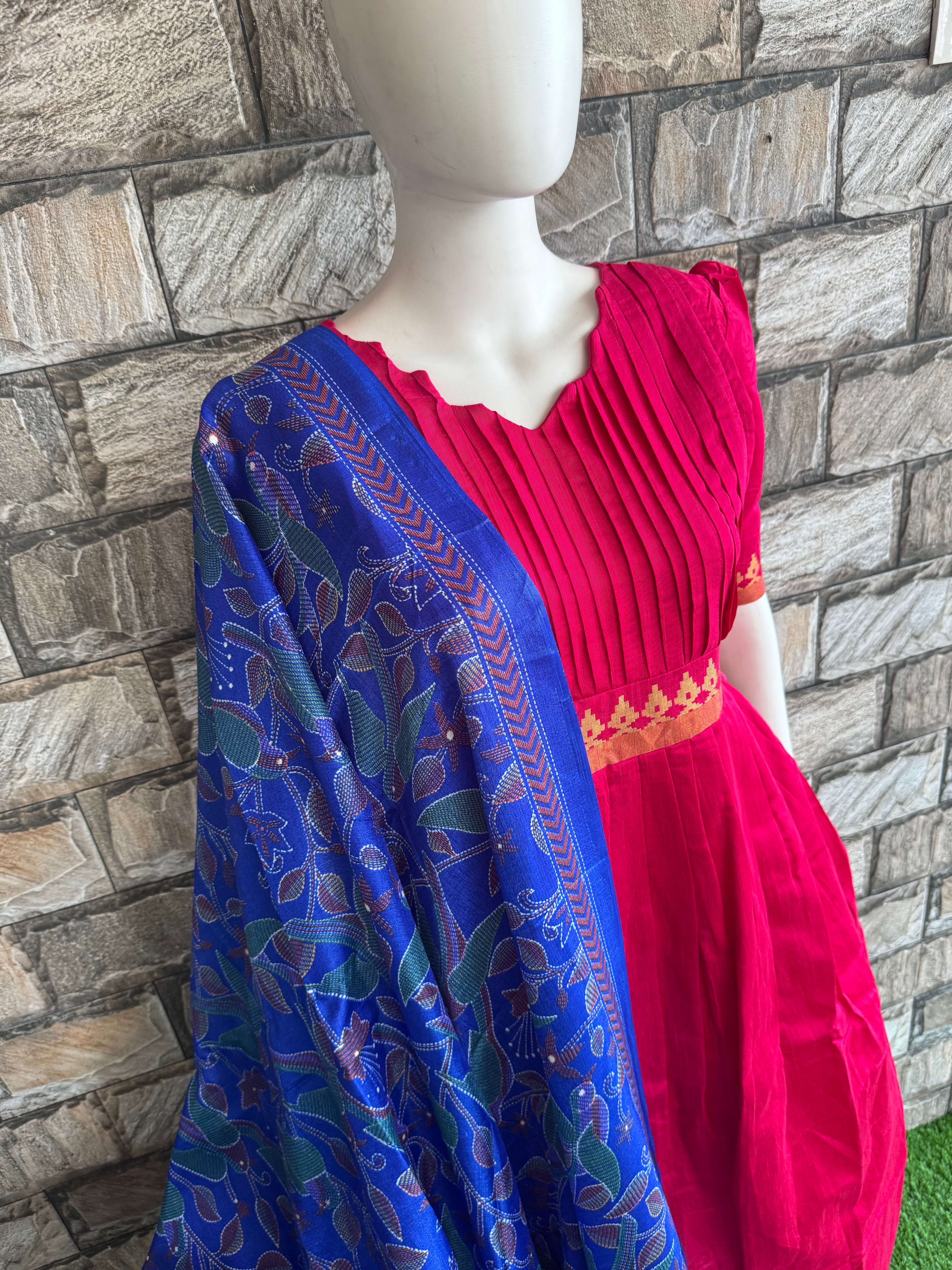 Blue Khadhi Dupatta