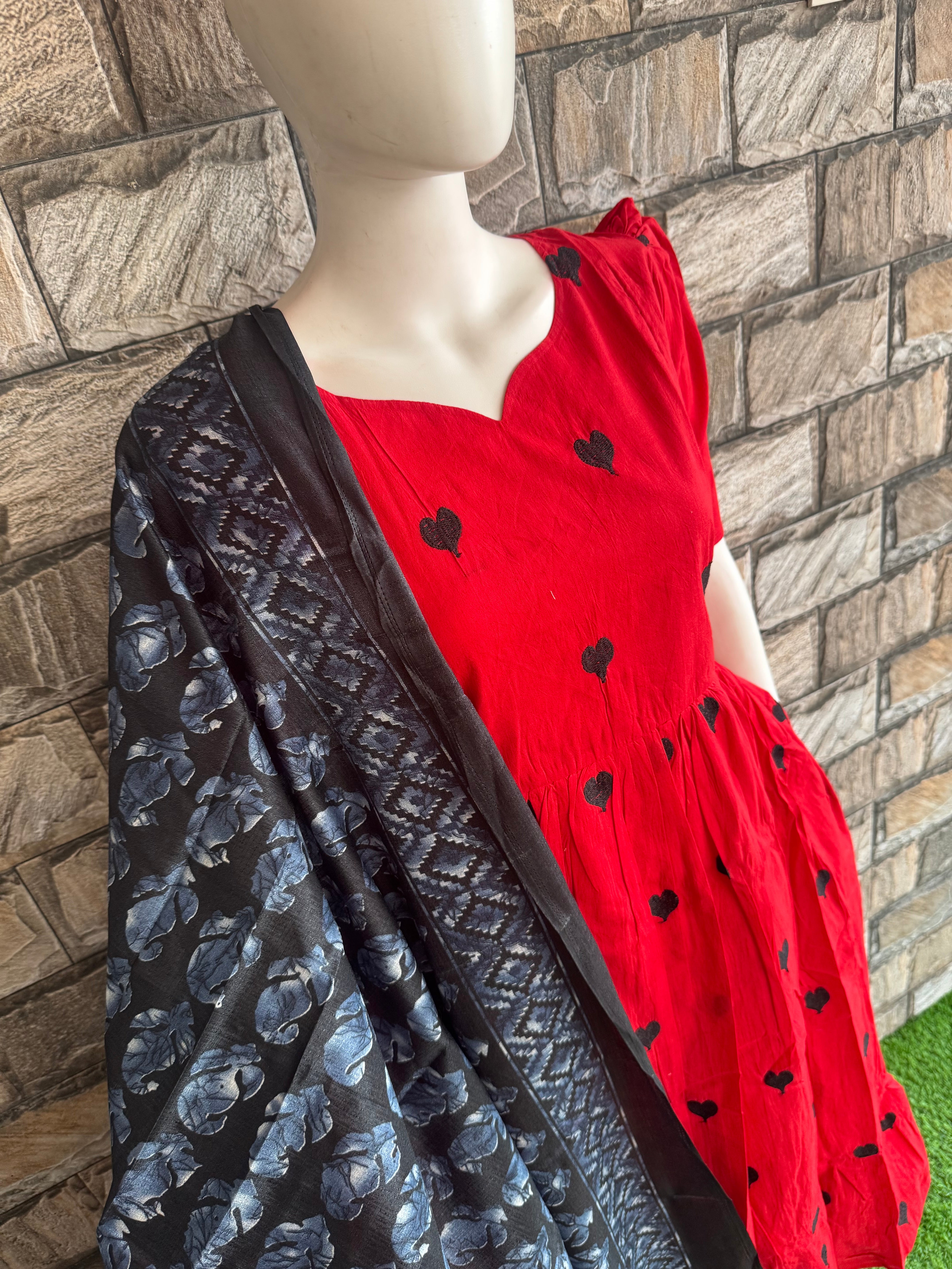 Black khadhi dupatta