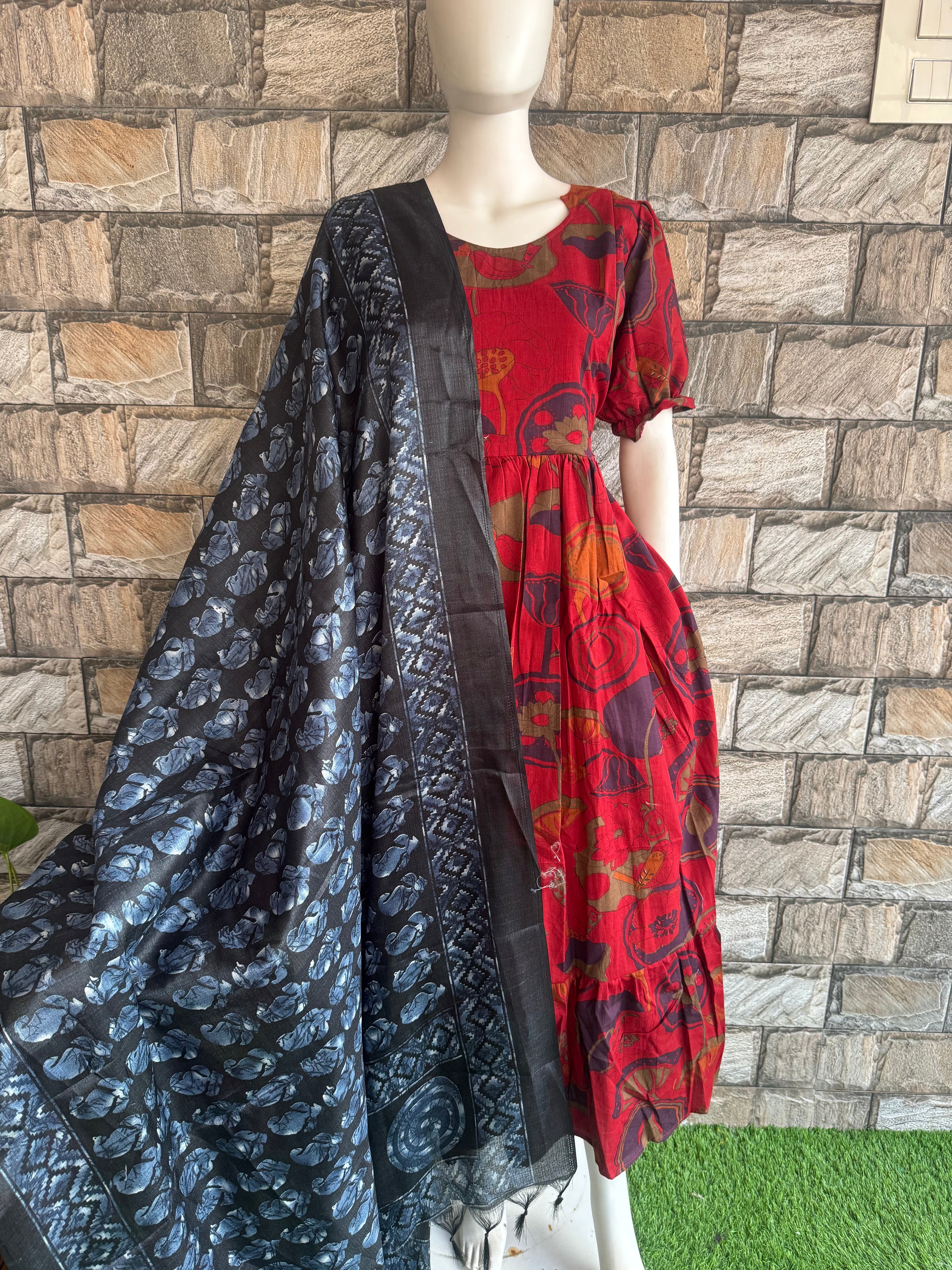 Black poly khadhi dupatta