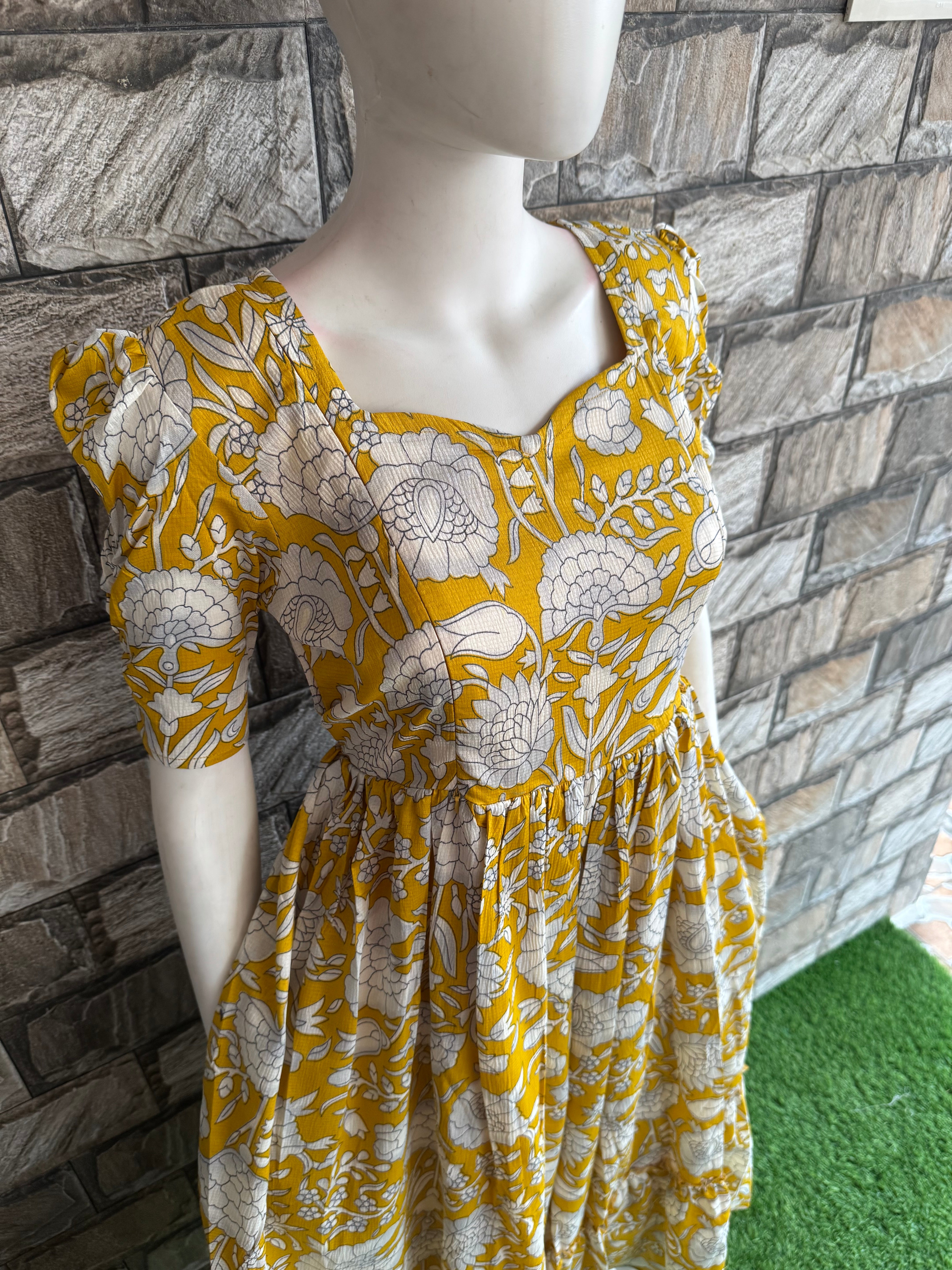 Manjal - Floral delta maternity maxi