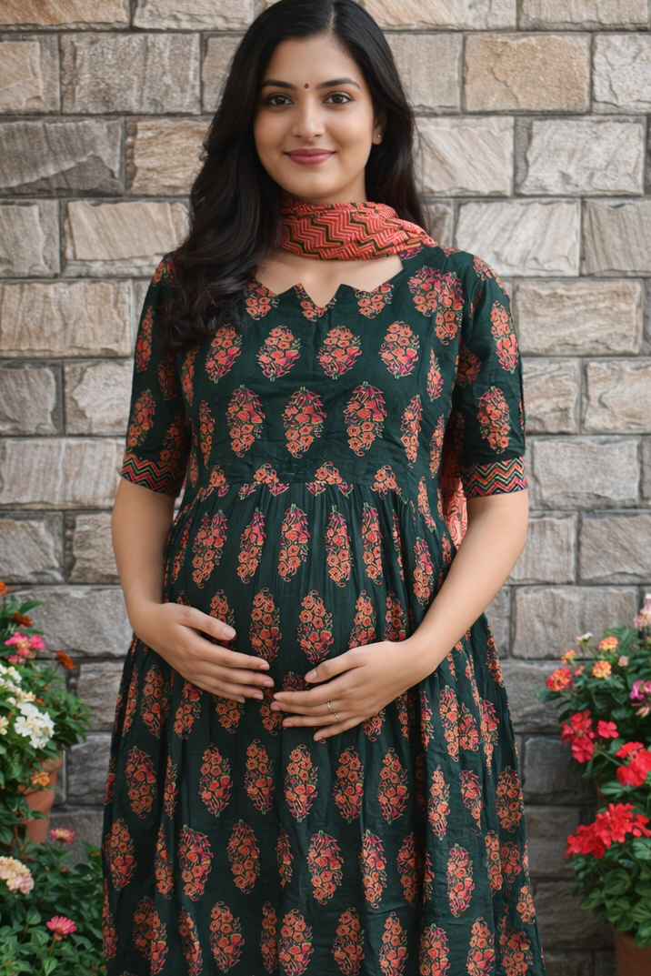 Cotton Feeding Kurthis 3 Piece Set