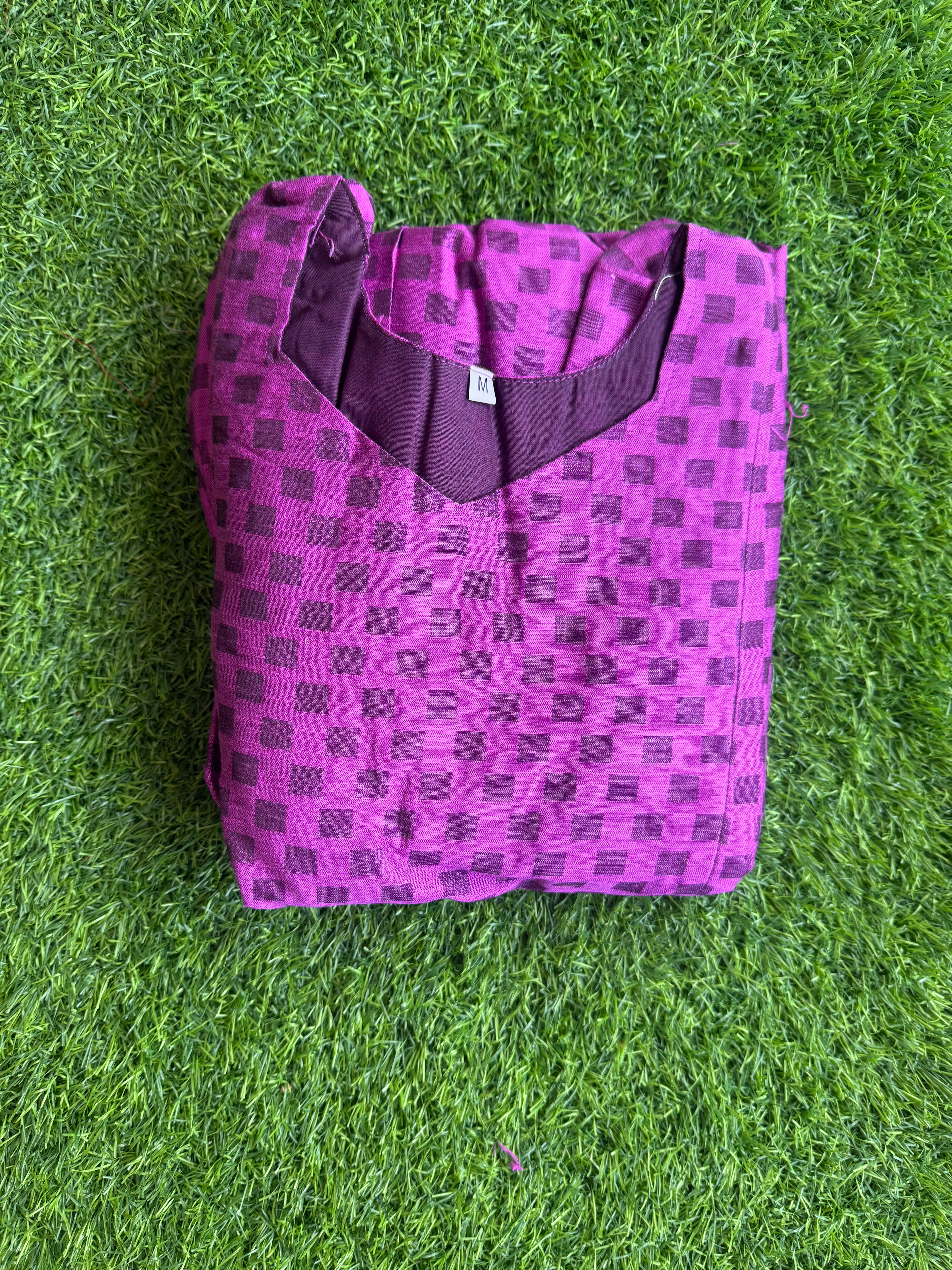 Purple checked square