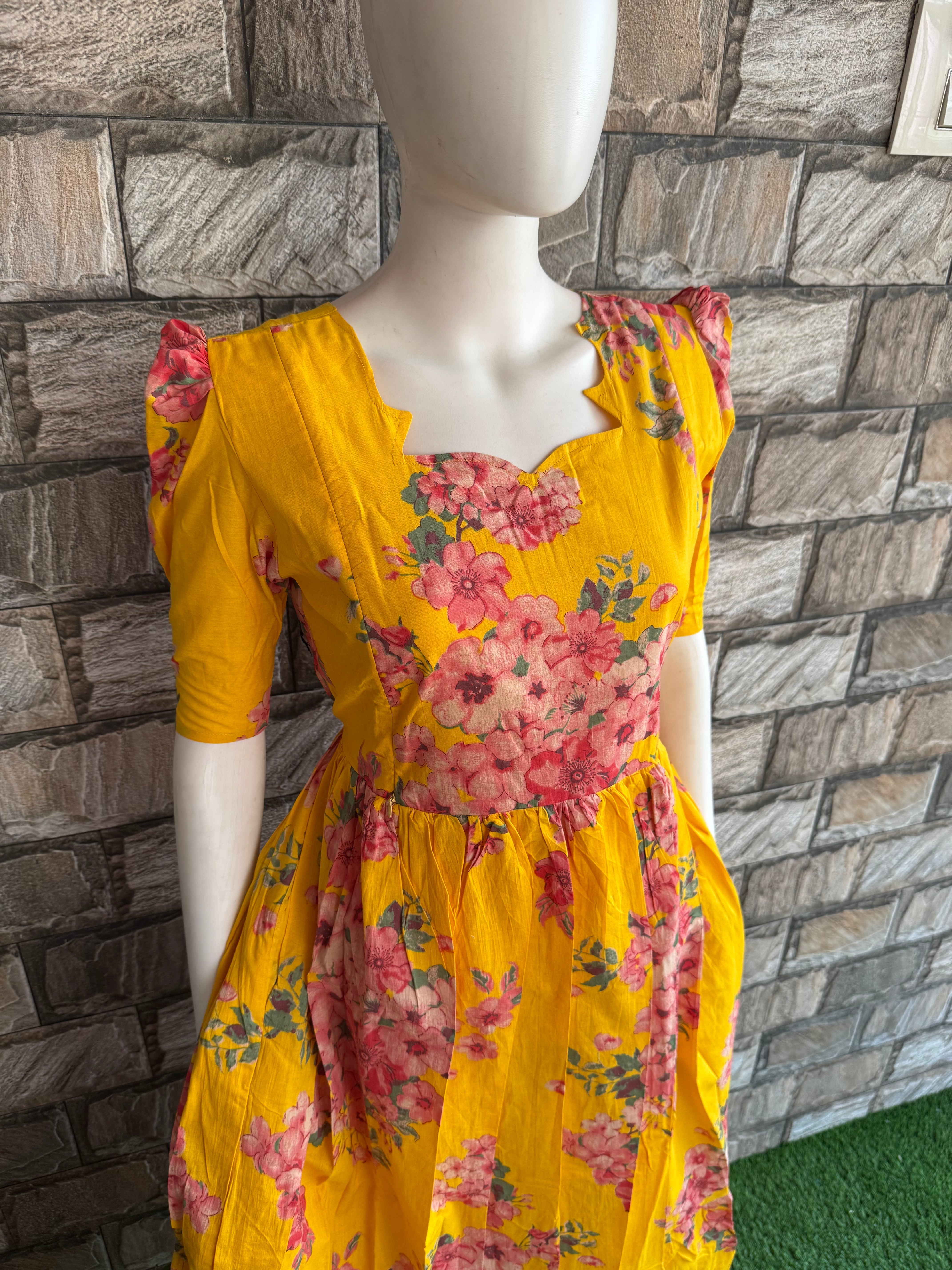 Yellow Blossom Mul Soft Cotton