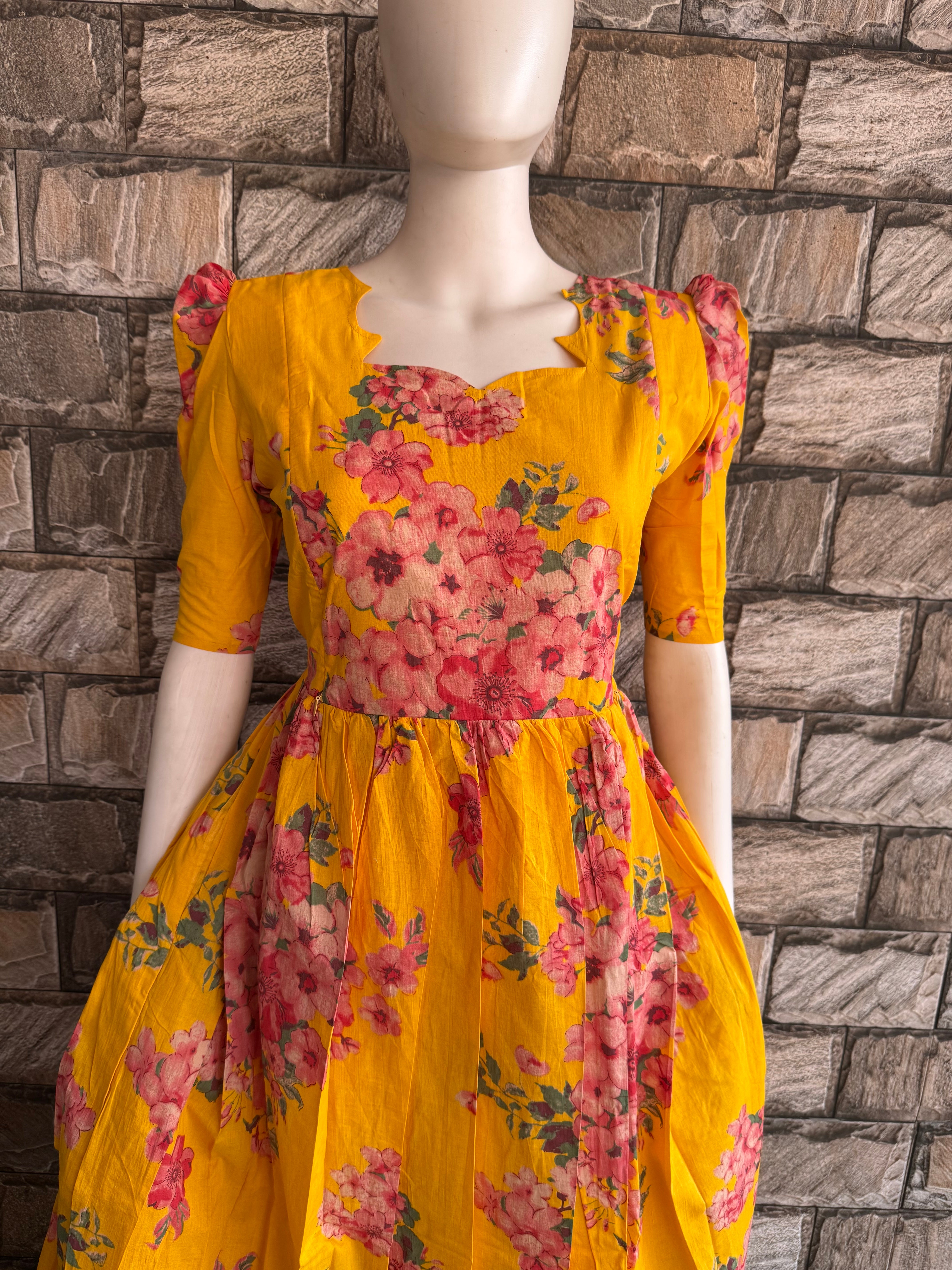 Yellow Blossom Mul Soft Cotton