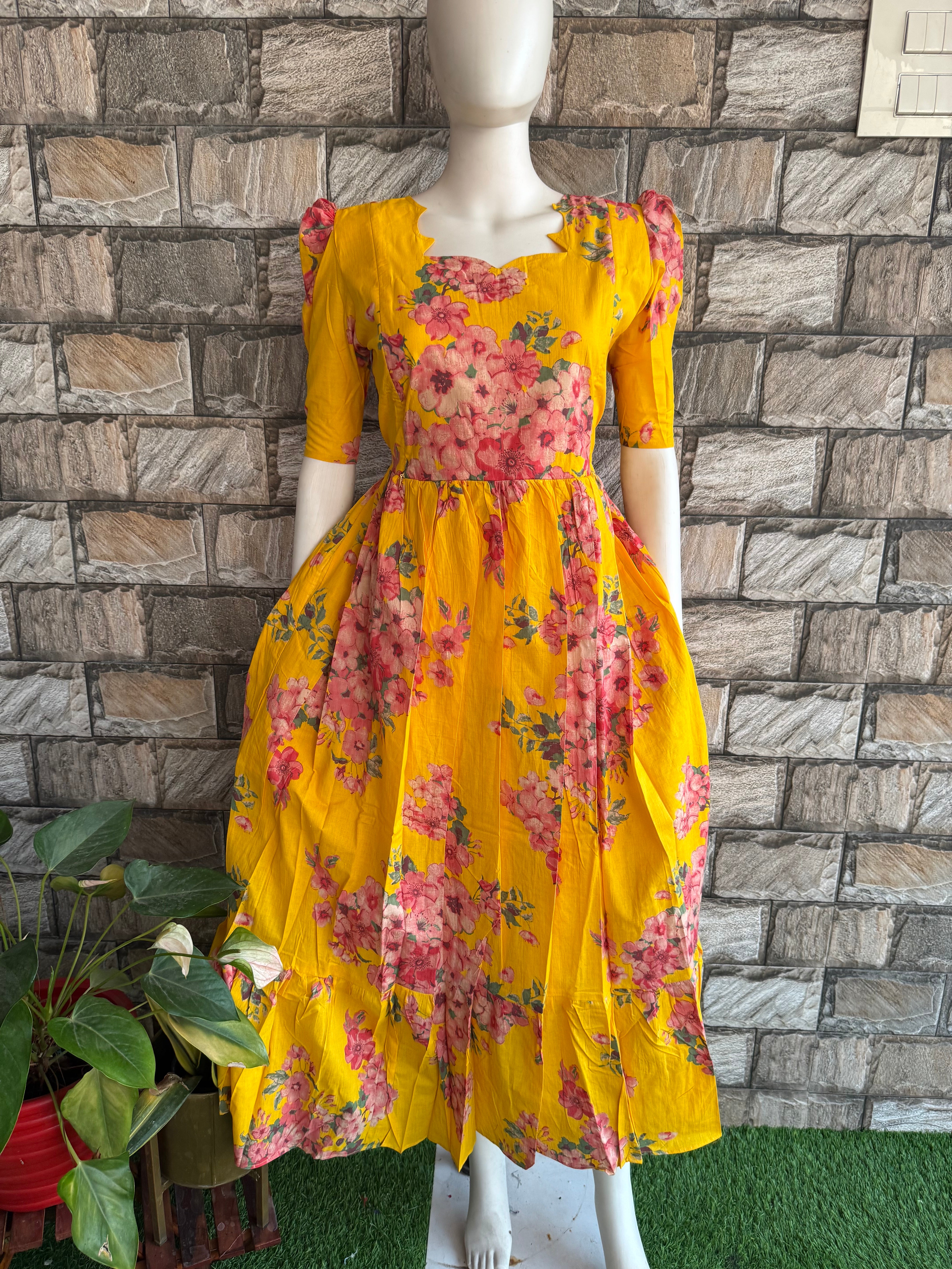 Yellow Blossom Mul Soft Cotton