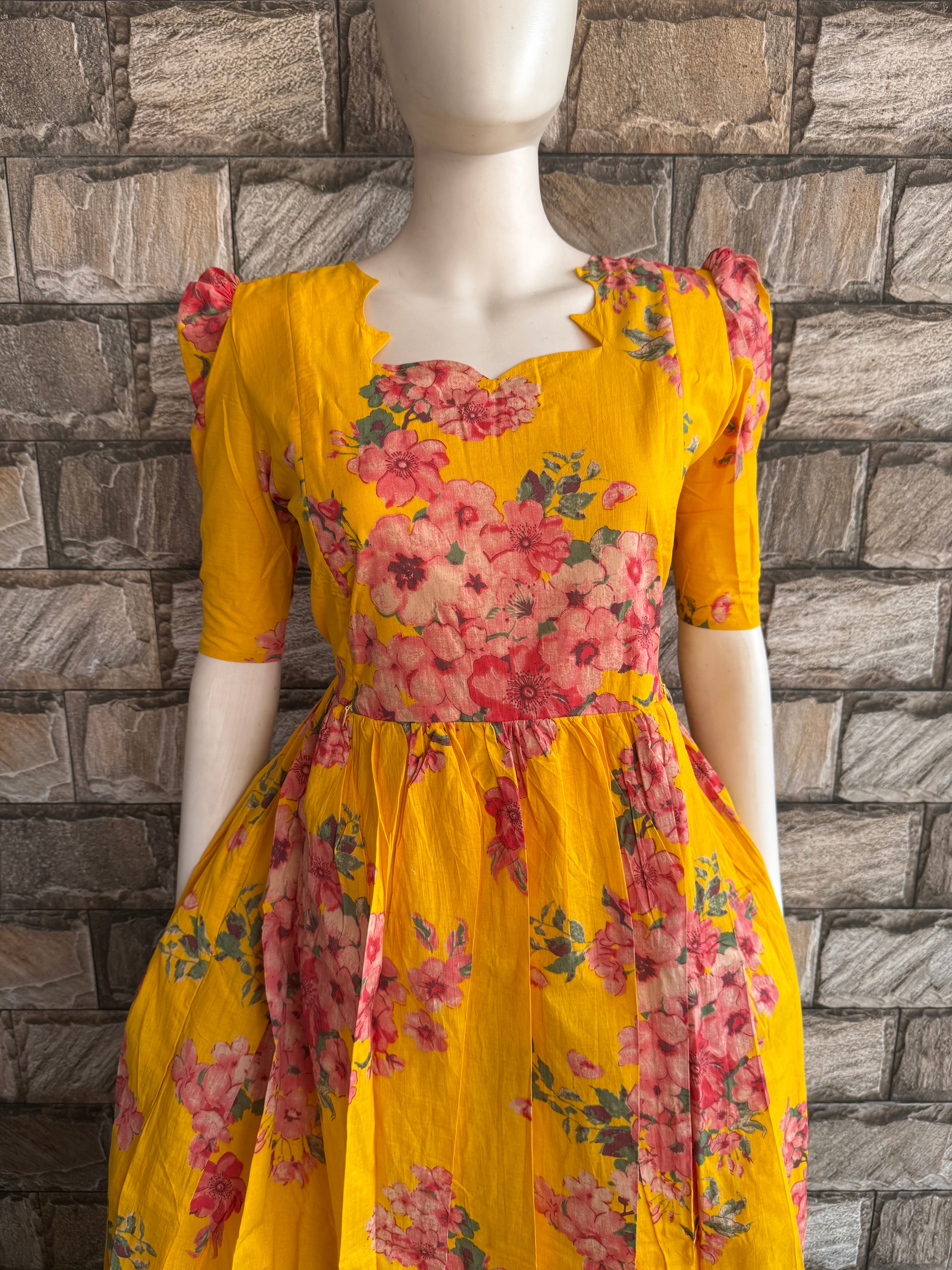 Yellow Blossom Mul Soft Cotton