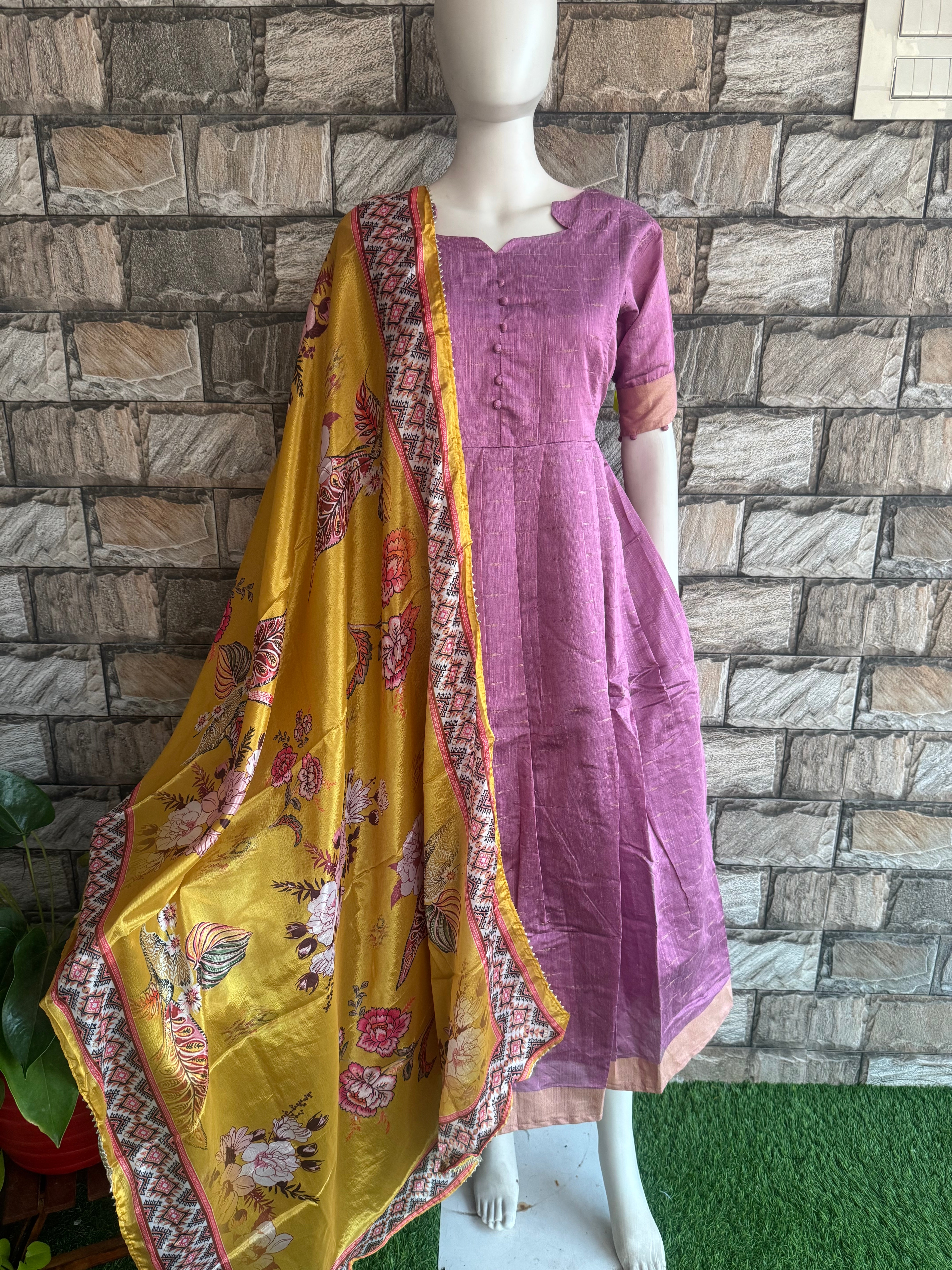 Chinnon yellow dupatta