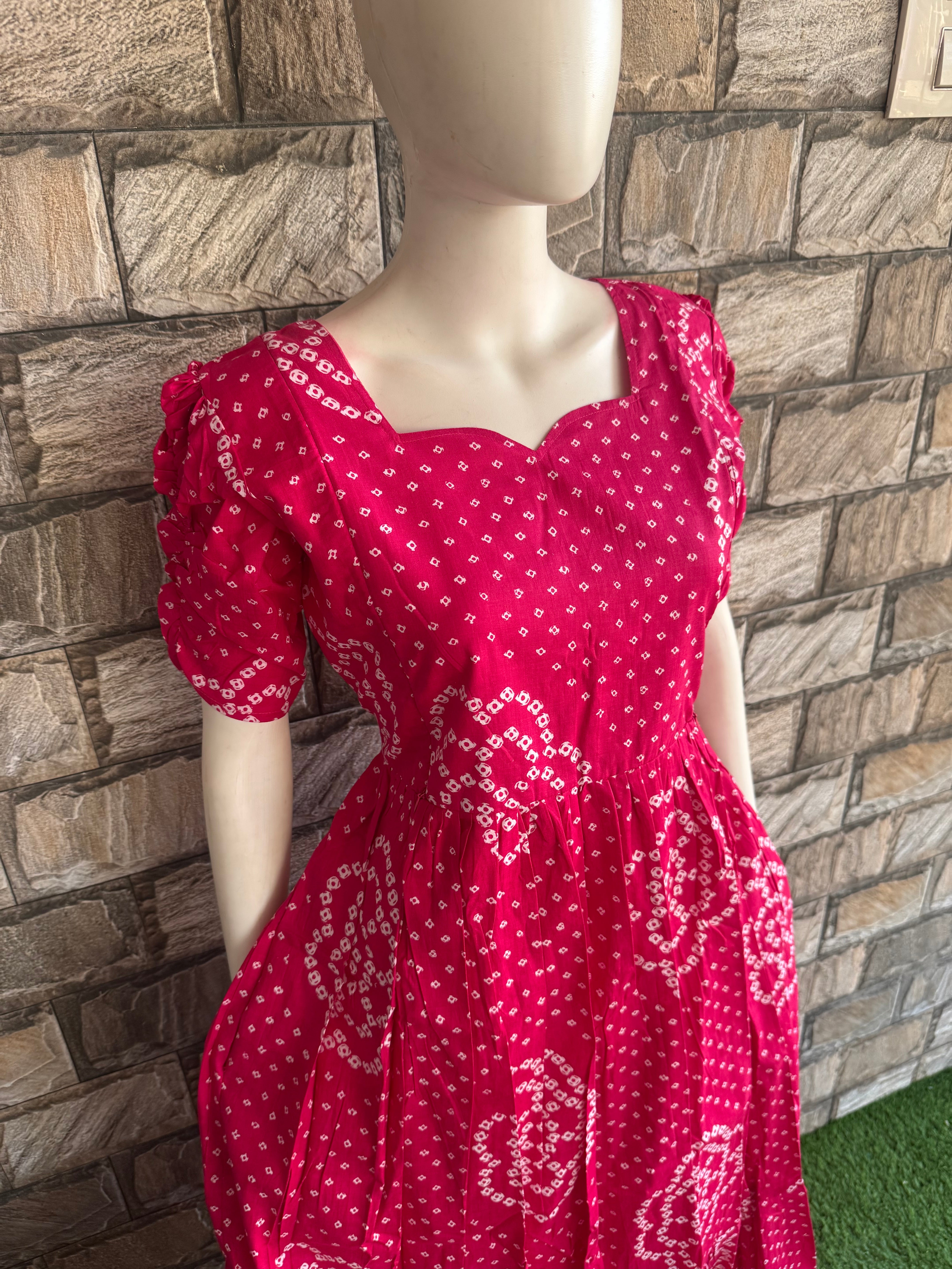 Rani Pink Bhandhini Maternity Maxi