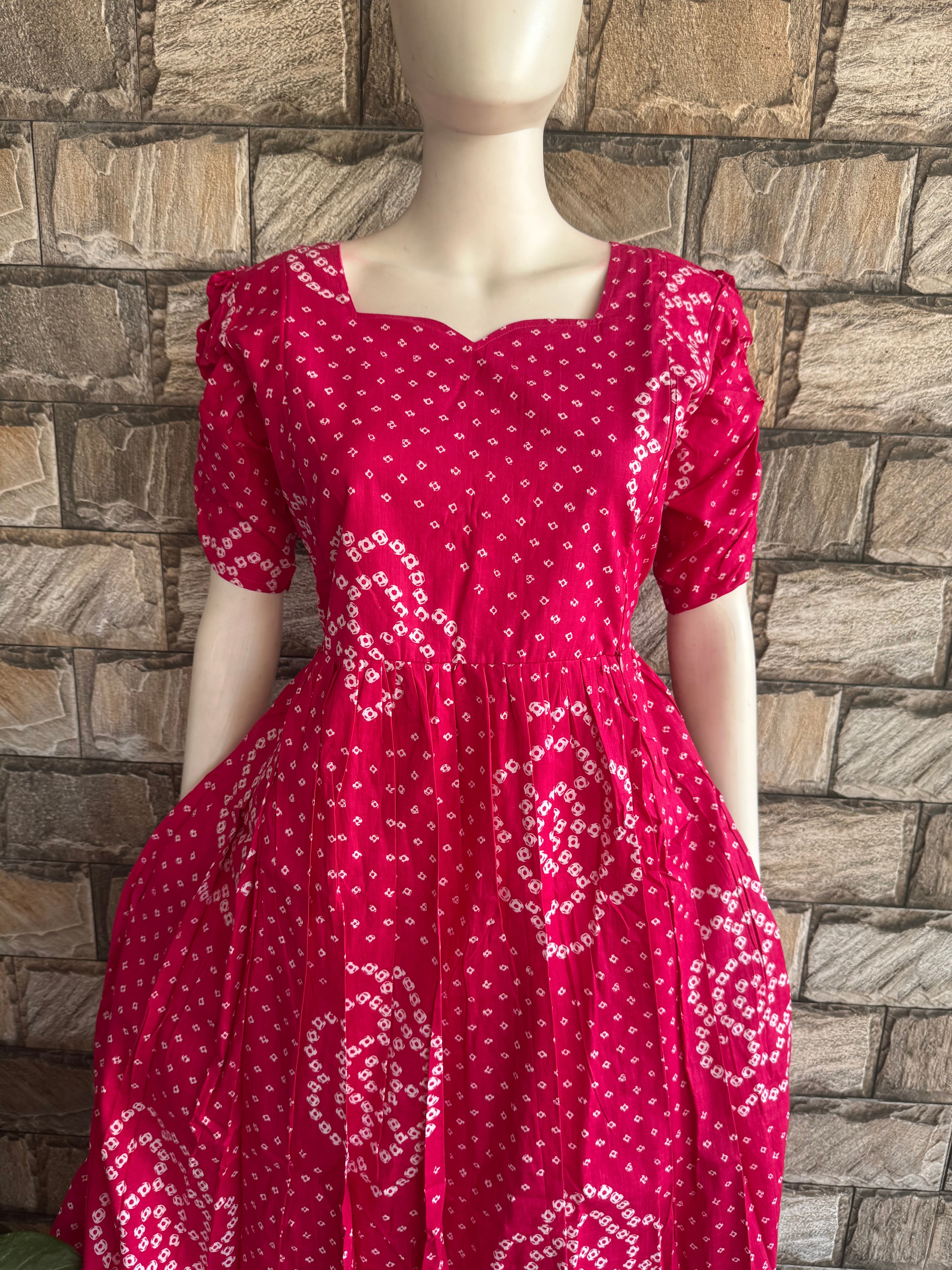 Rani Pink Bhandhini Maternity Maxi