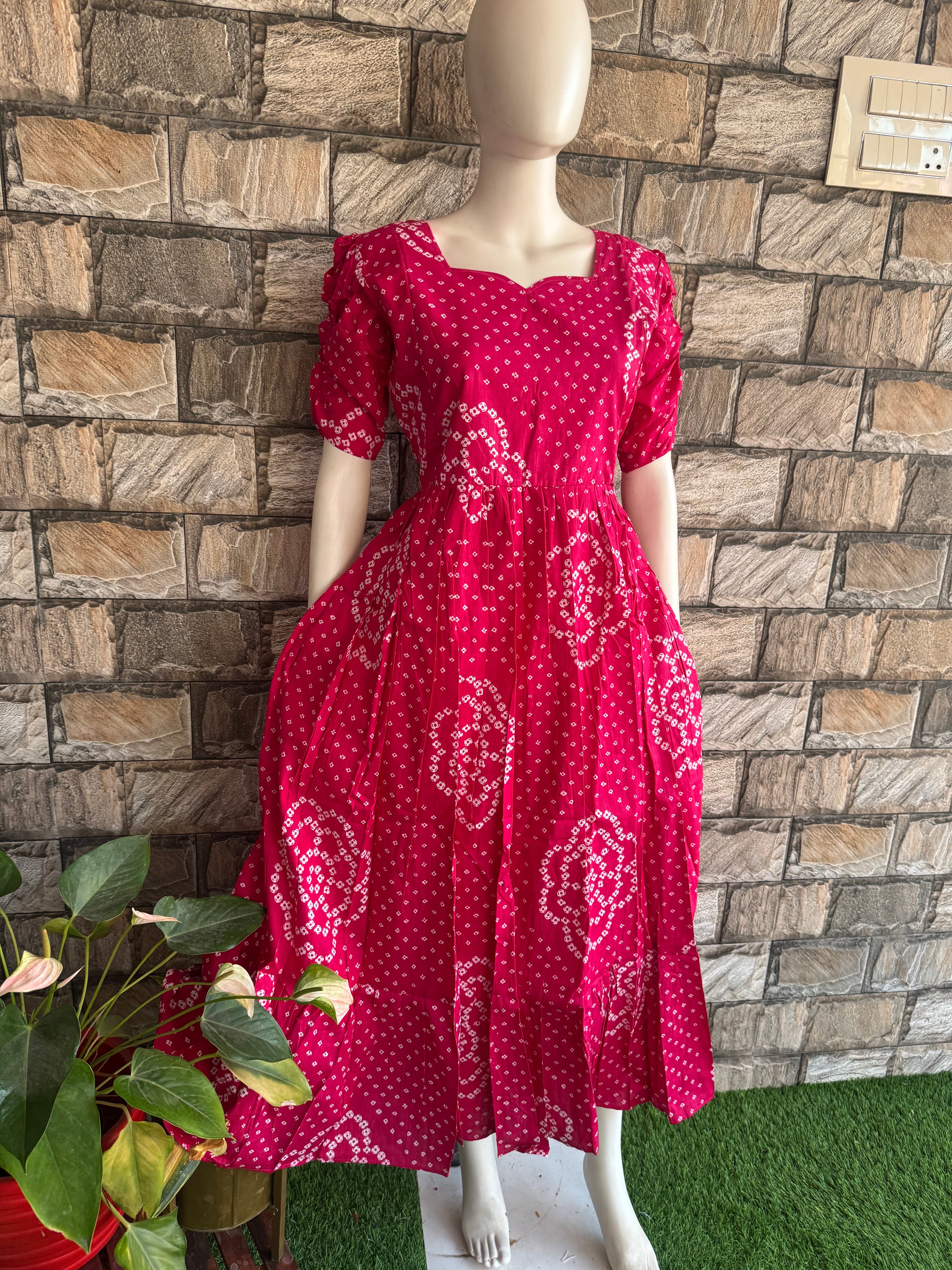 Rani Pink Bhandhini Maternity Maxi