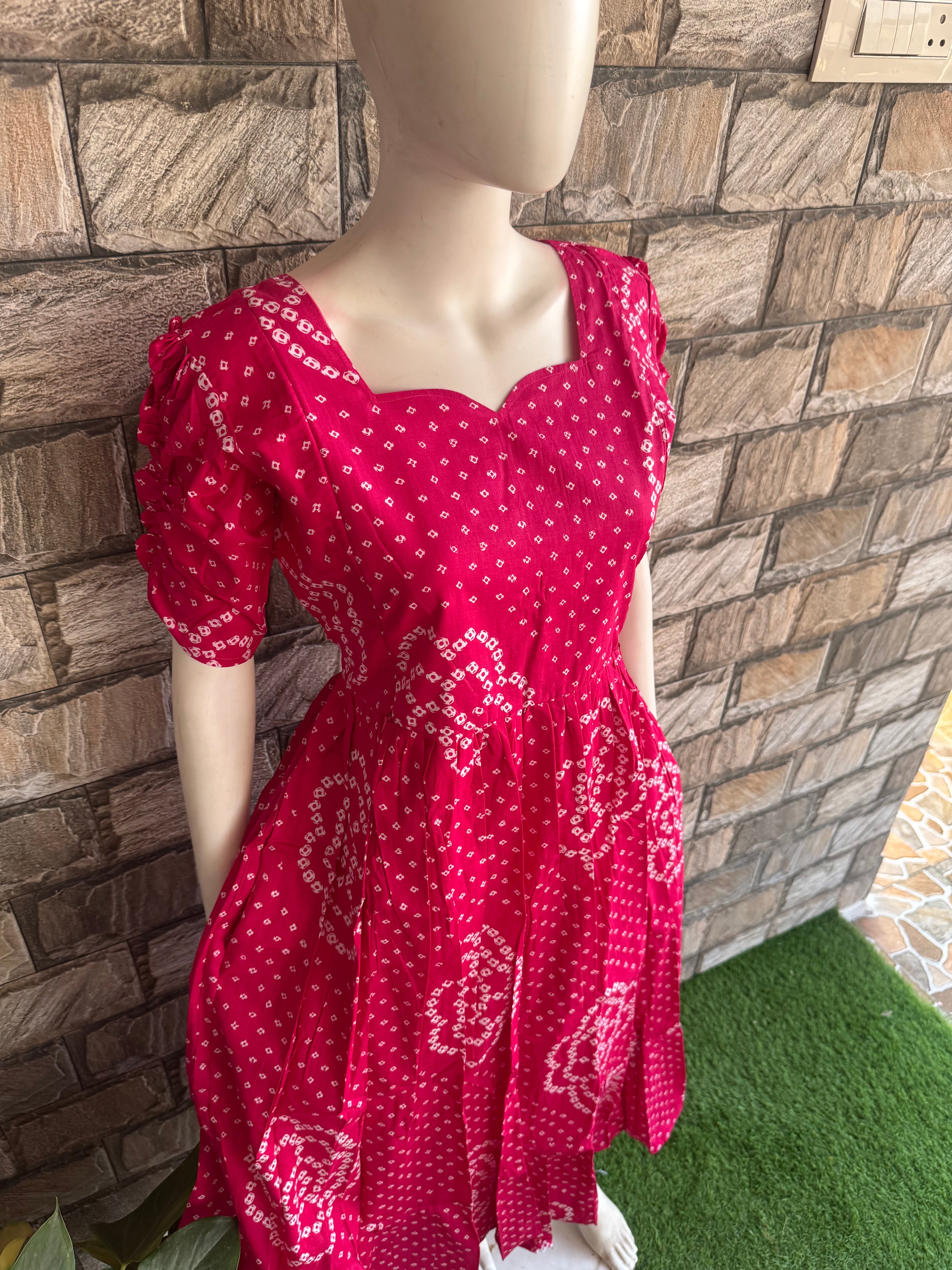 Rani Pink Bhandhini Maternity Maxi