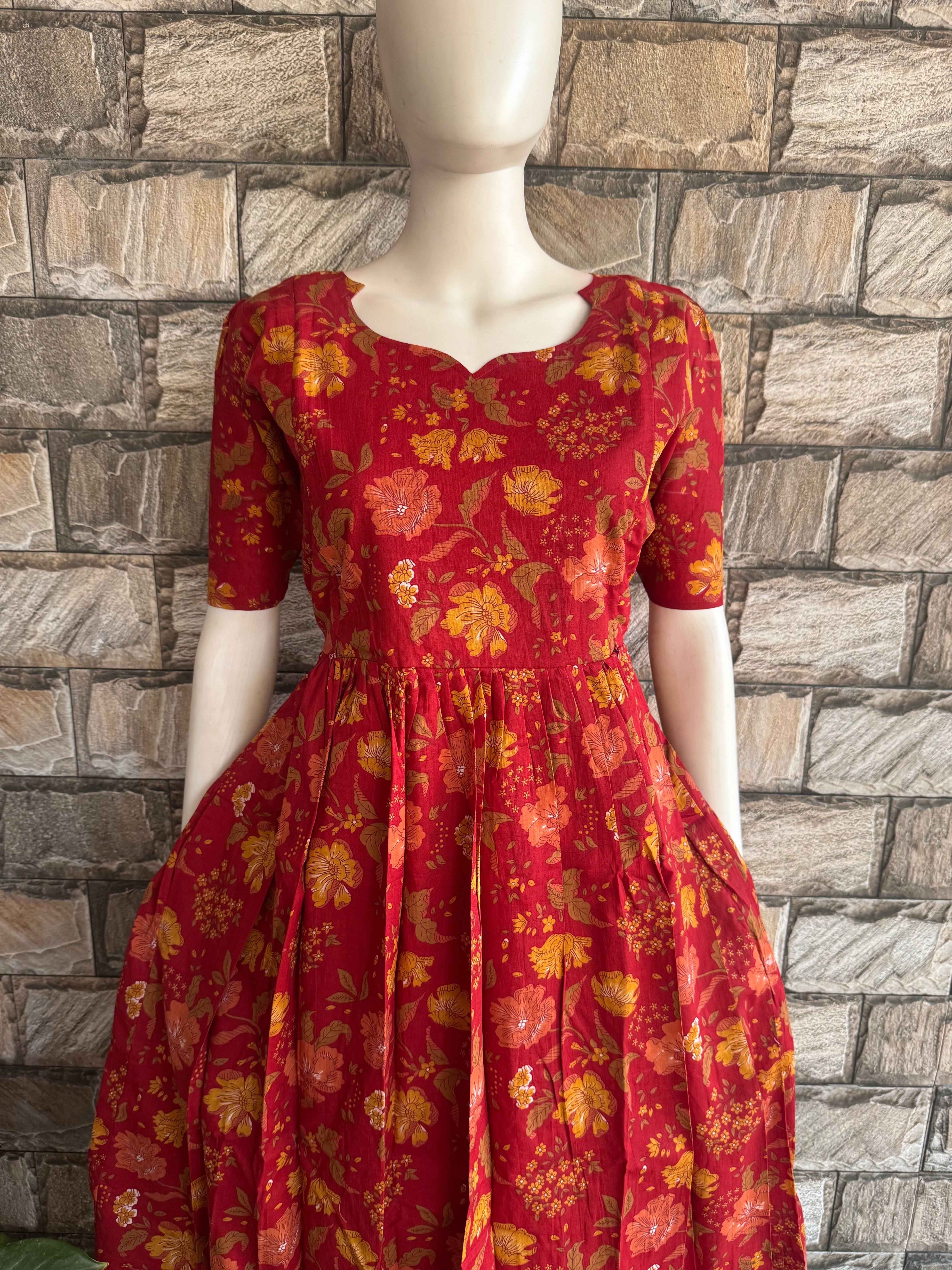 Pale Maroon mul soft cotton Maternity Maxi