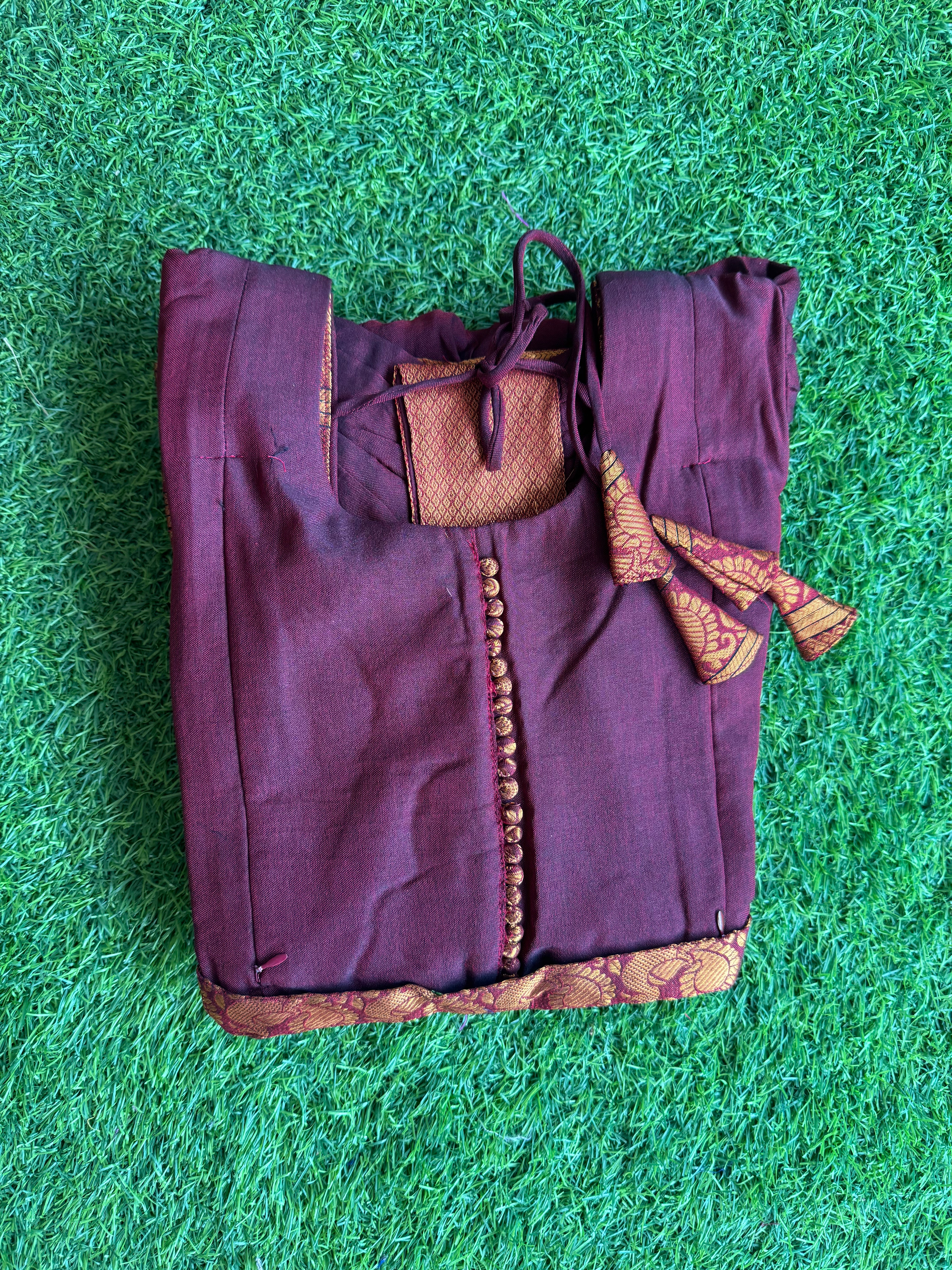 Purple border cotton maxi