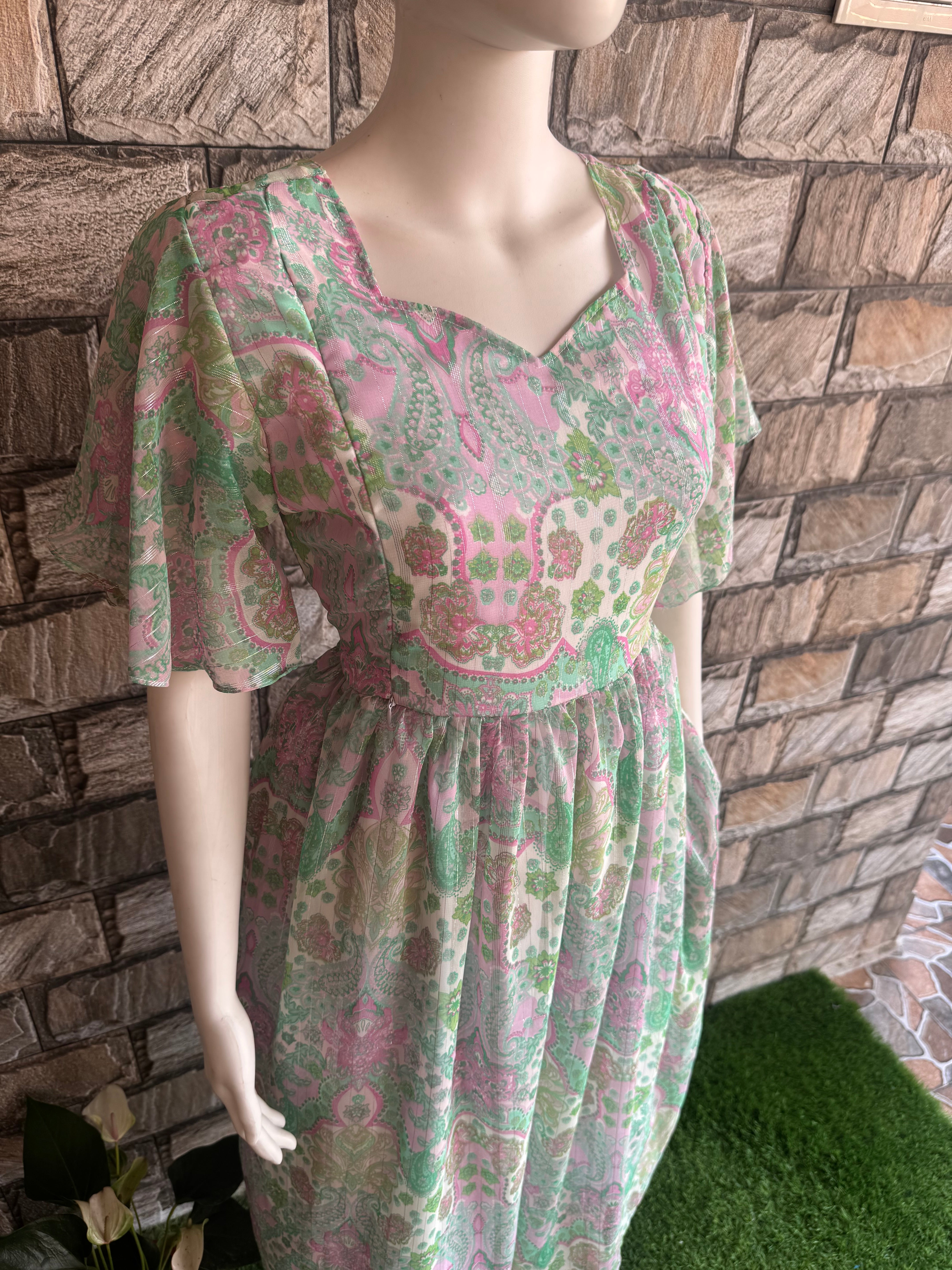 Mint Green Butterfly Maternity Maxi