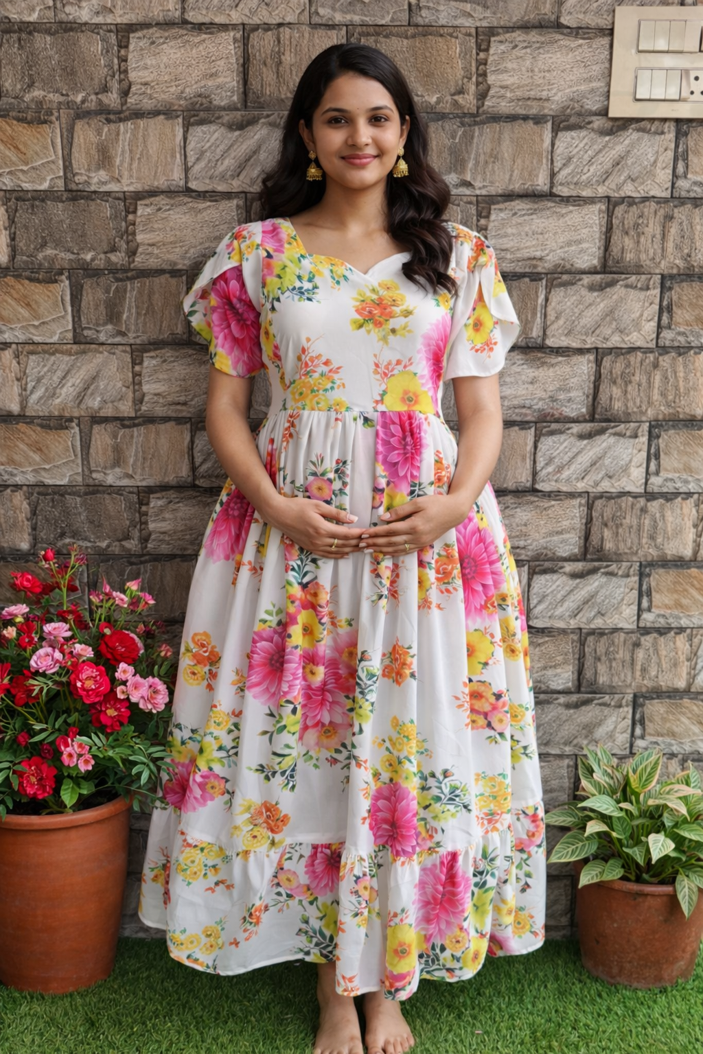 Flora Maternity maxi