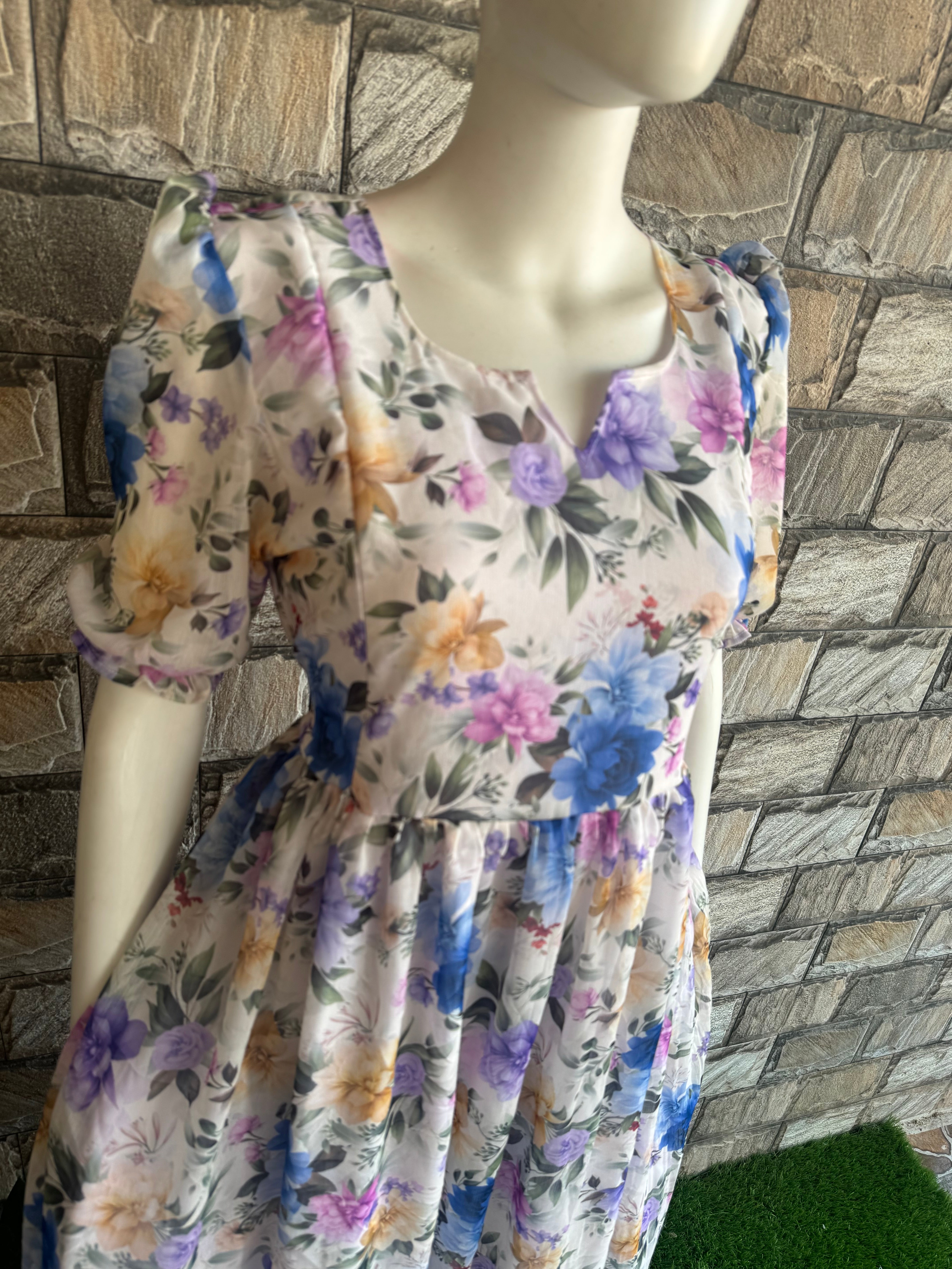 White Georgette flower