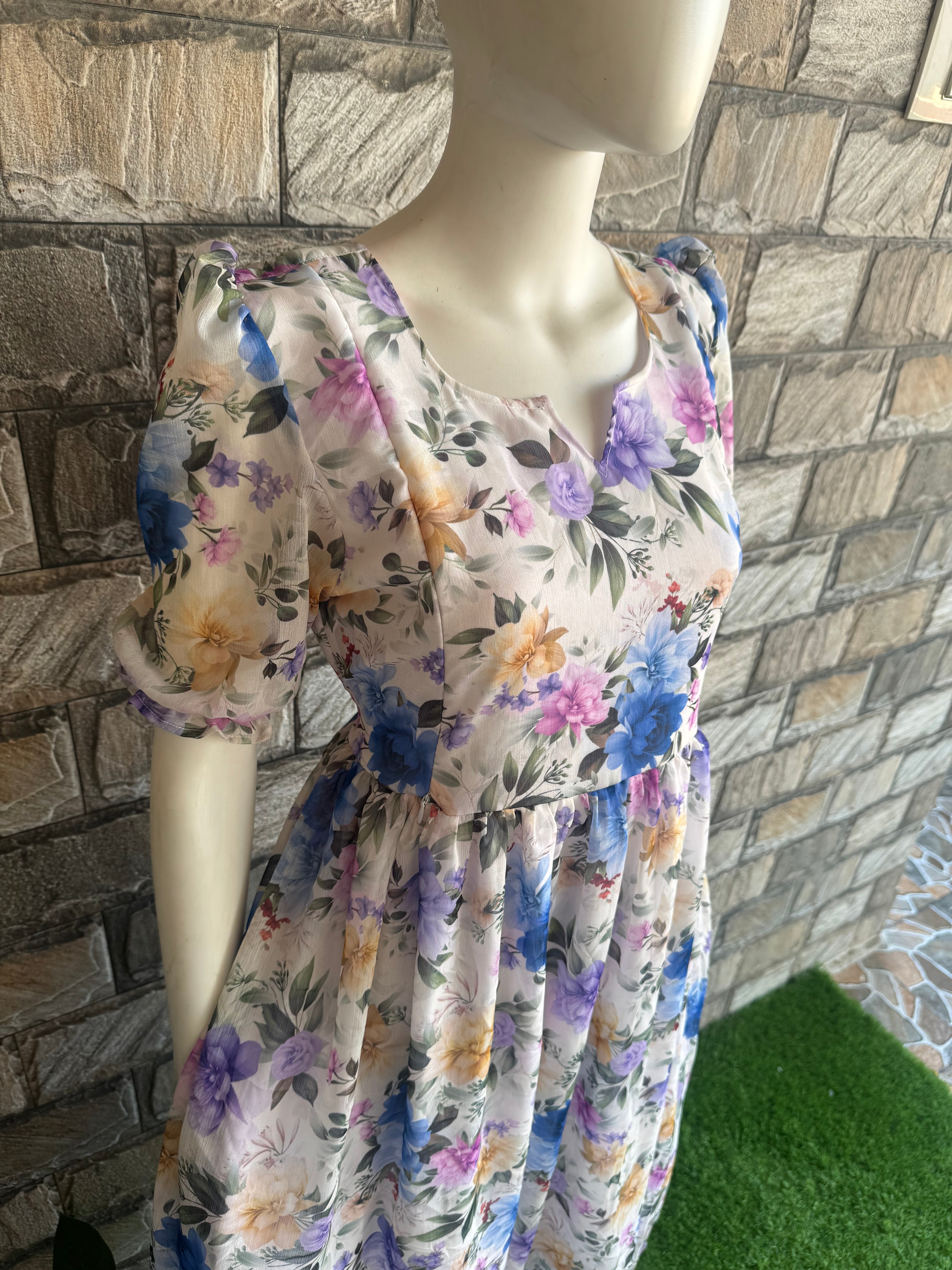 White Georgette flower