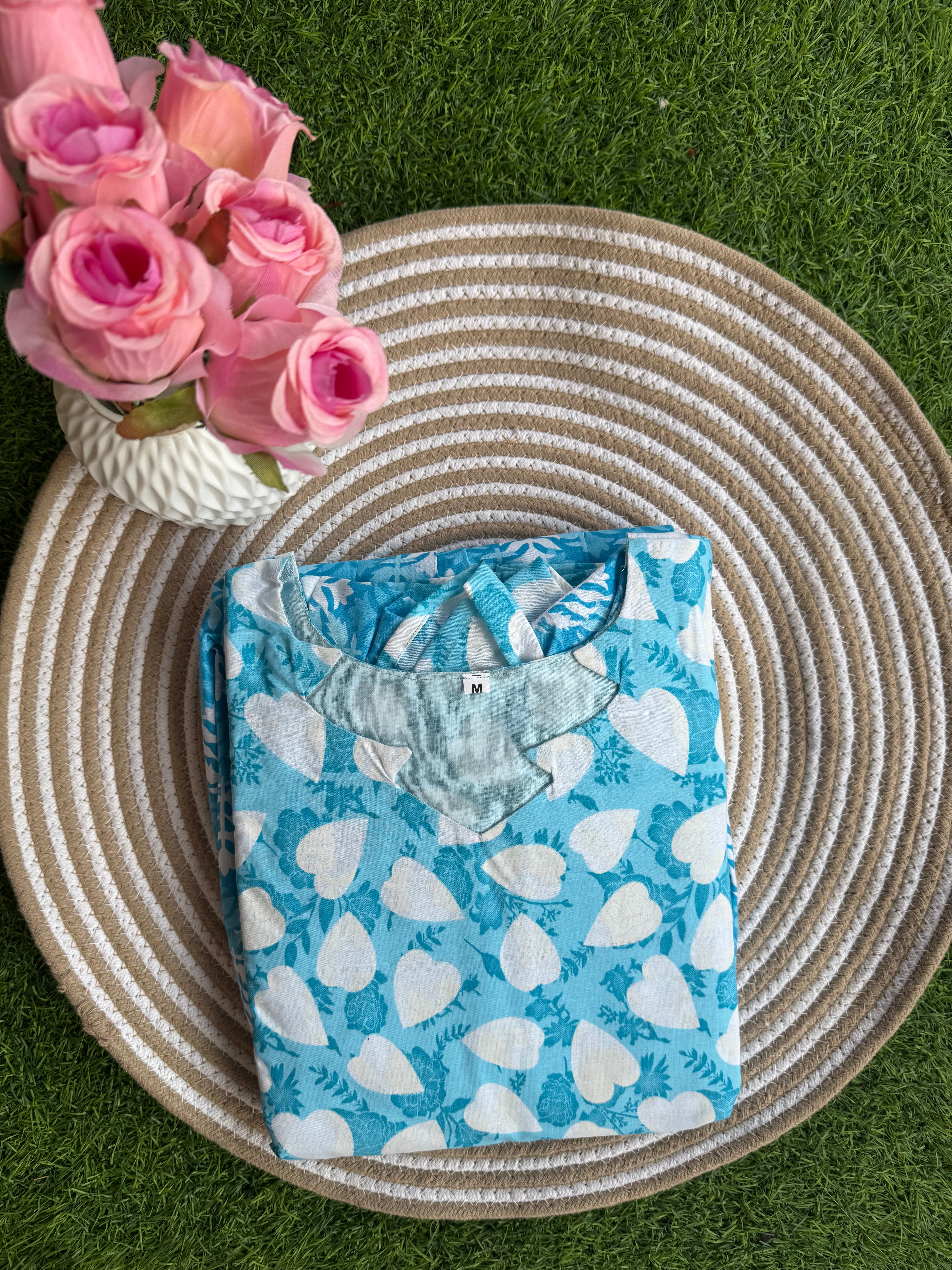 Blue Heart Maternity Maxi