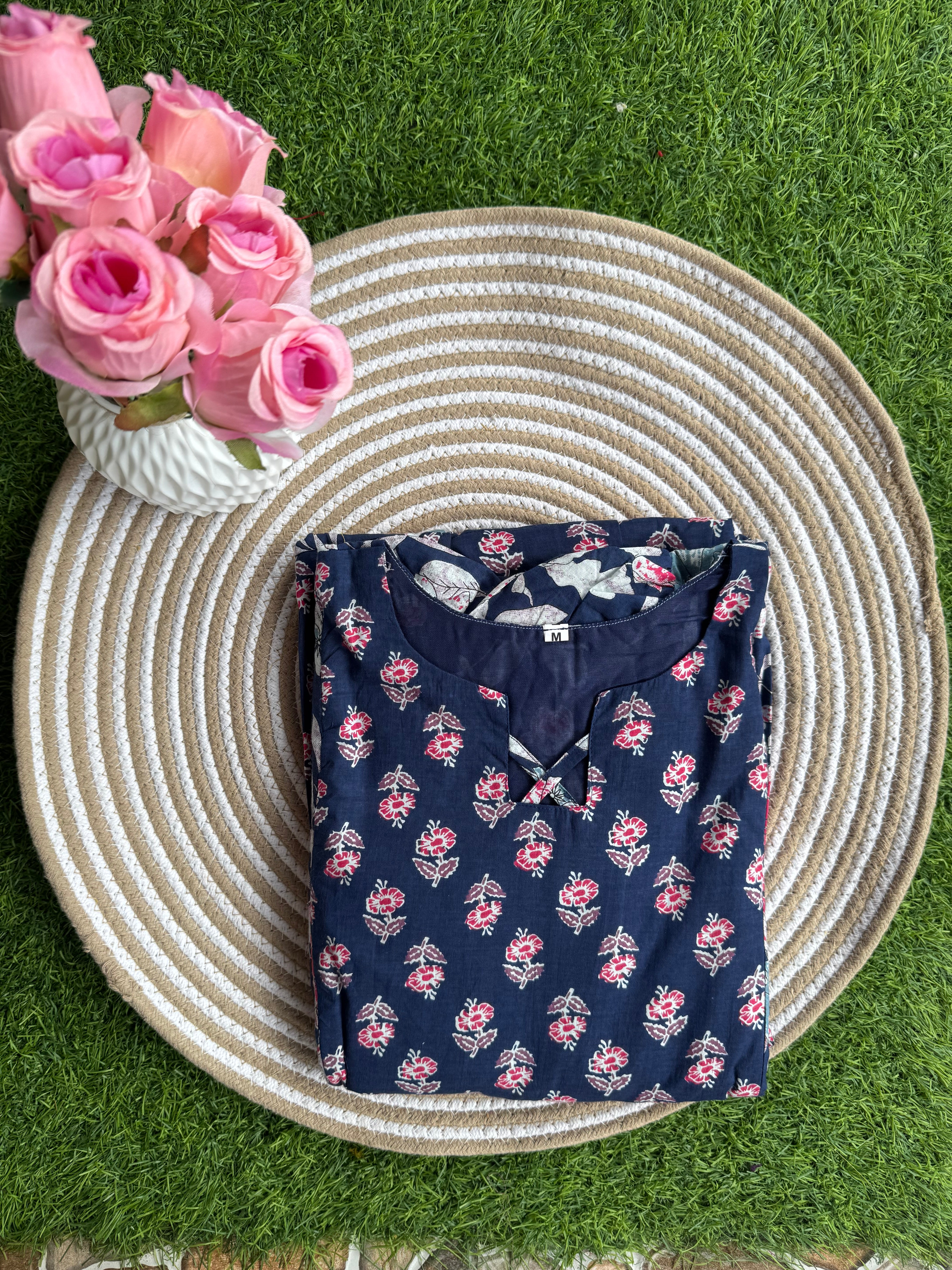 Pale Ujjala Garland floral Maternity maxi