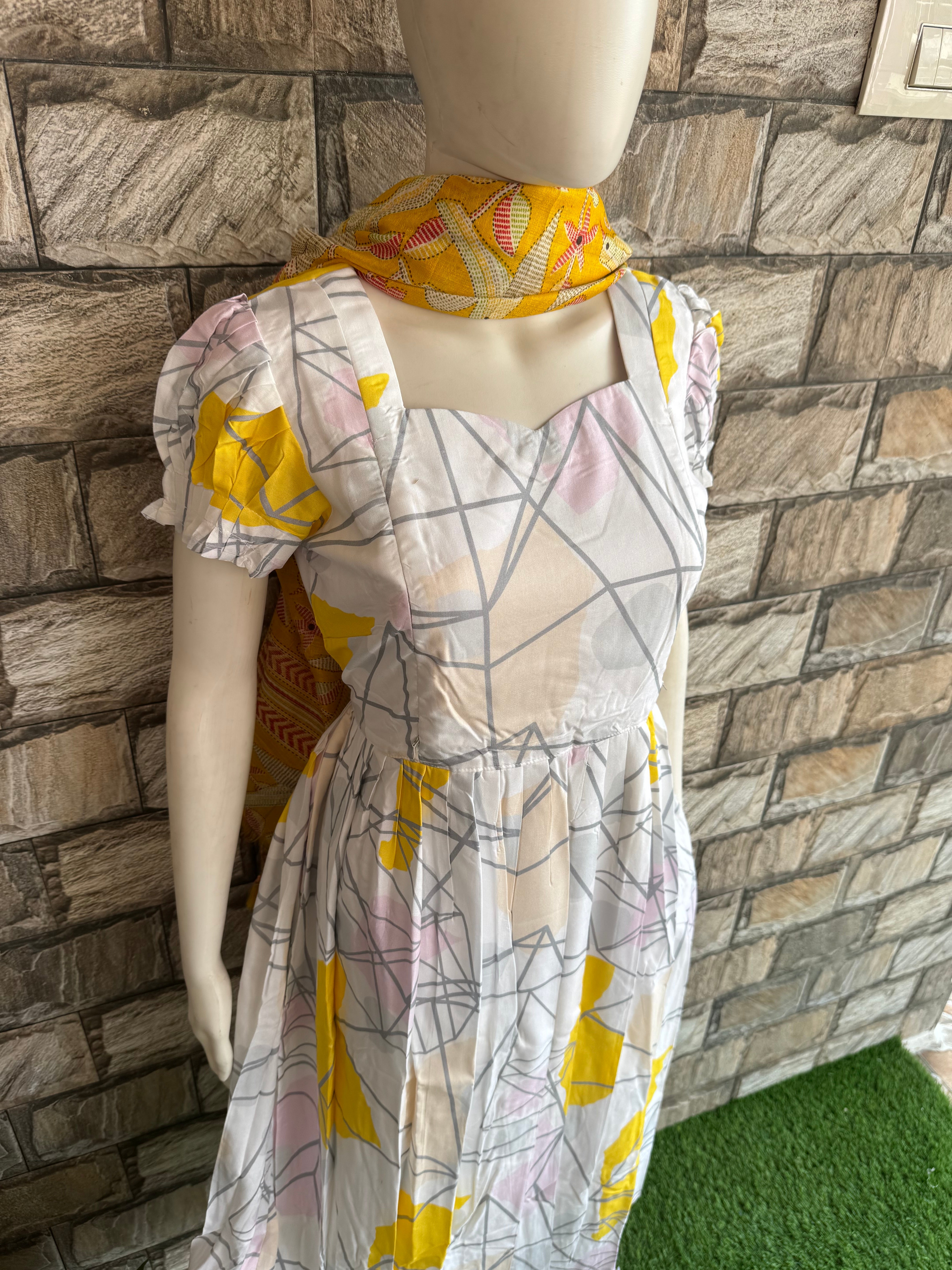 Unique print Rayon maternity maxi