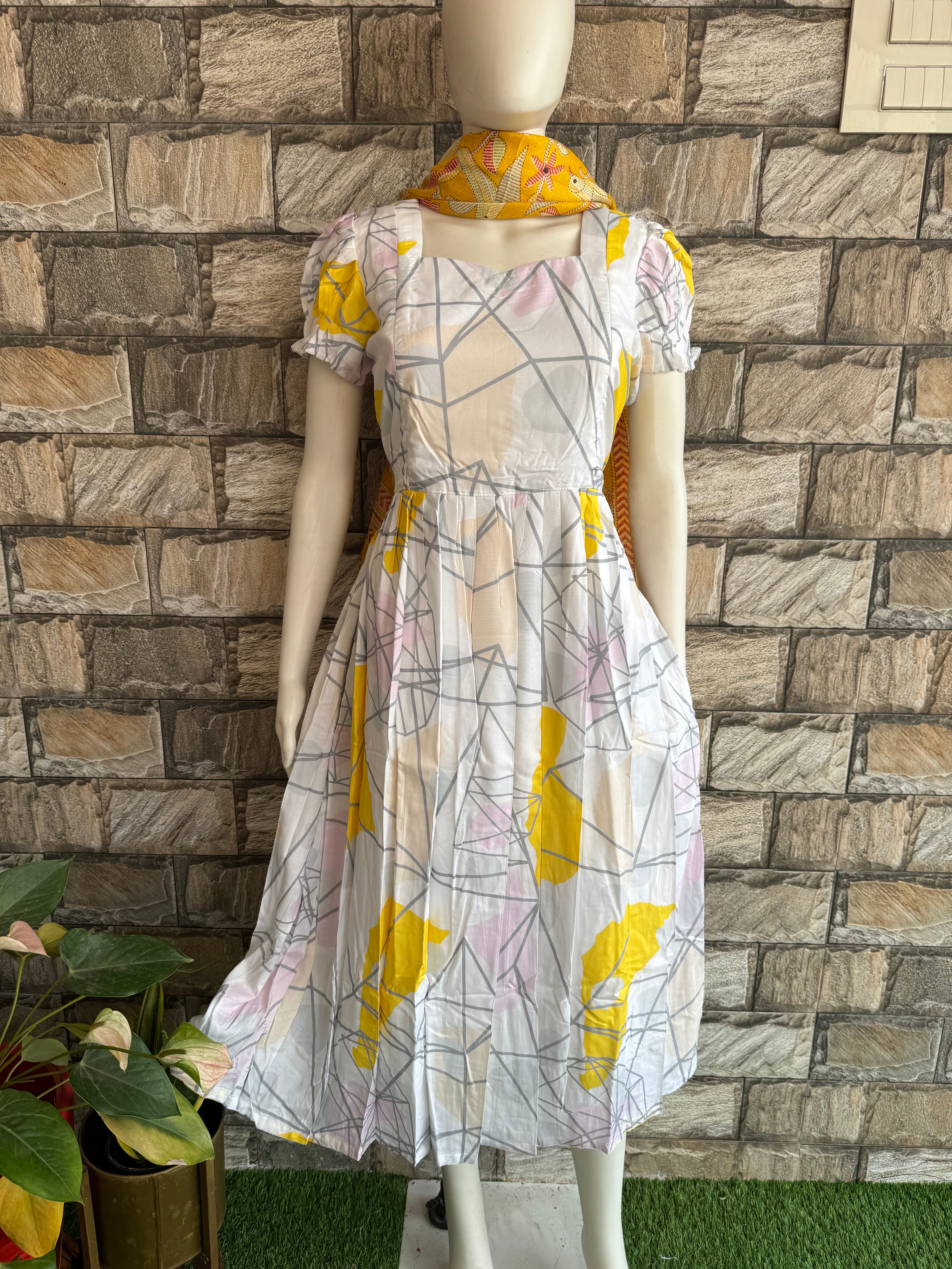 Unique print Rayon maternity maxi