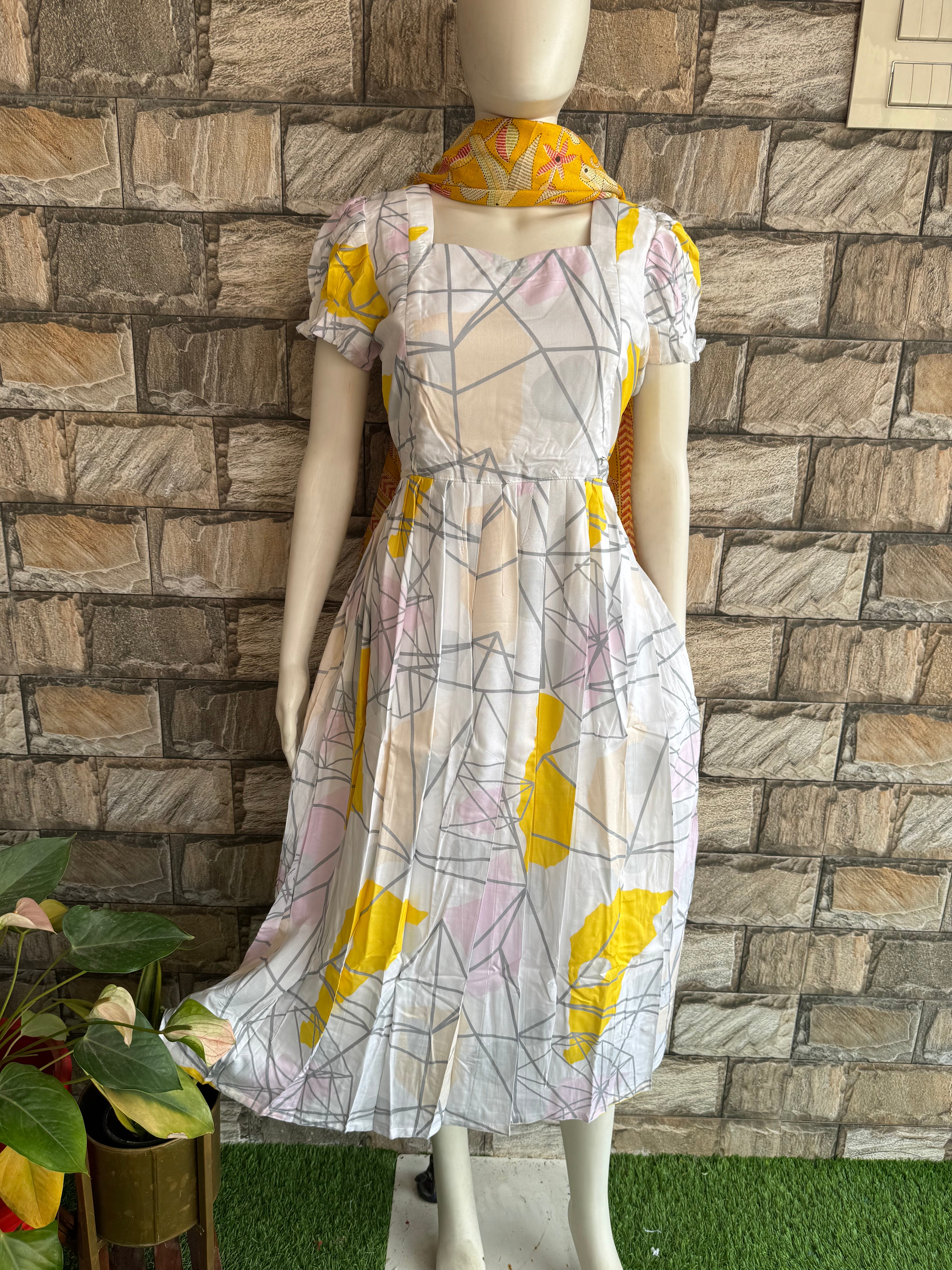 Unique print Rayon maternity maxi