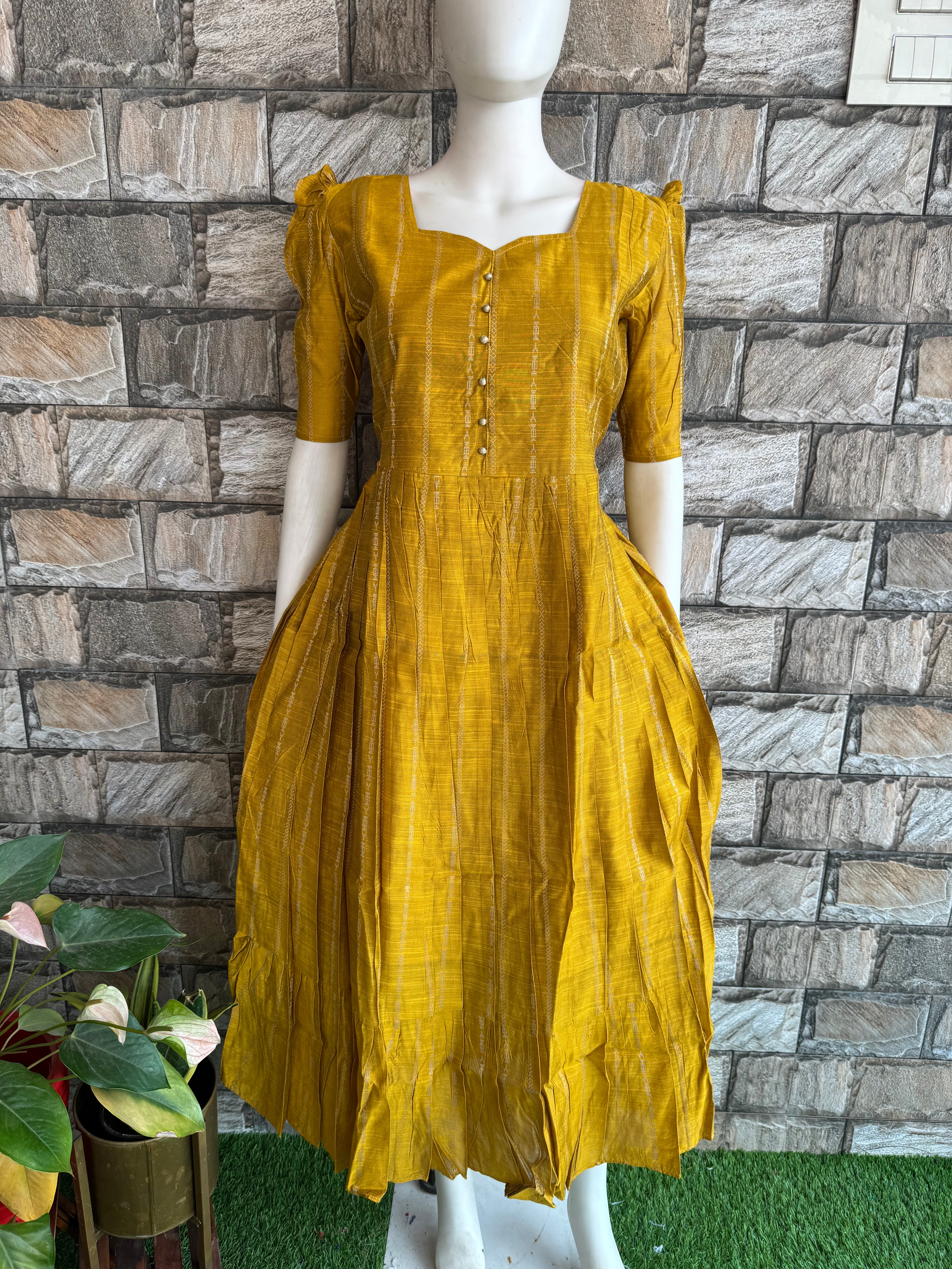 Honey Raw silk maternity Maxi