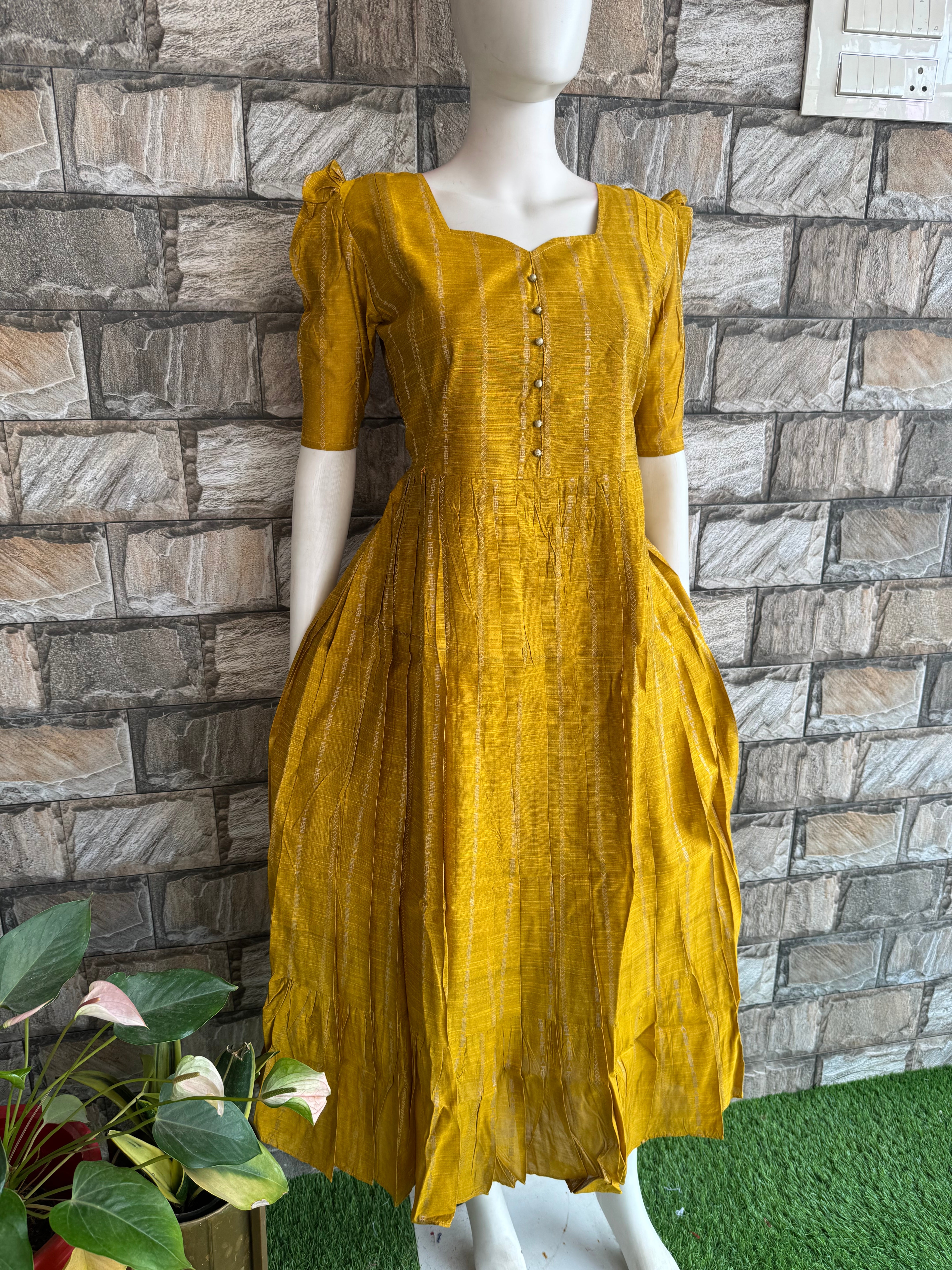 Honey Raw silk maternity Maxi